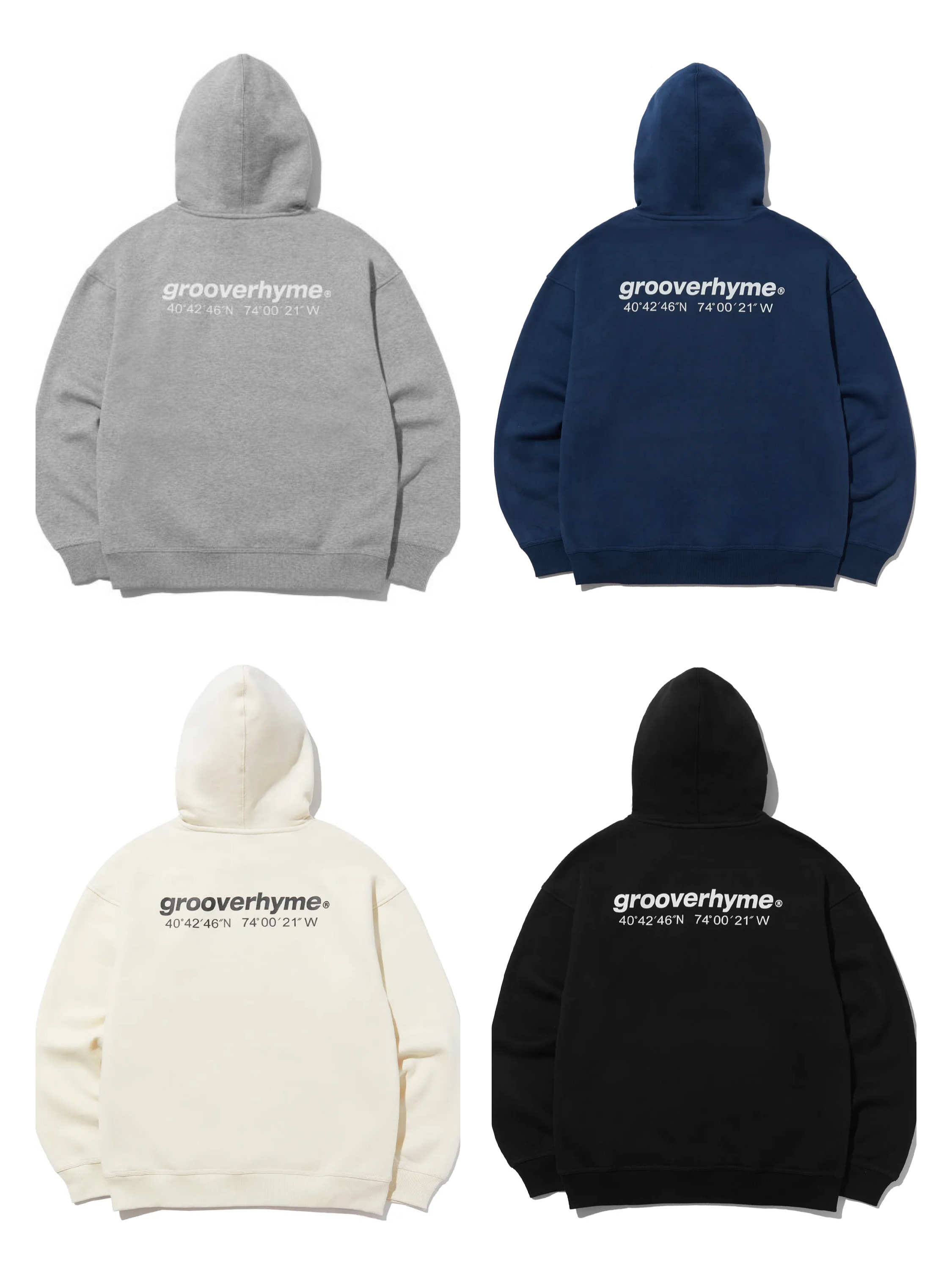 GROOVE RHYME NYC LOCATION HOODIE 5色 男女通用