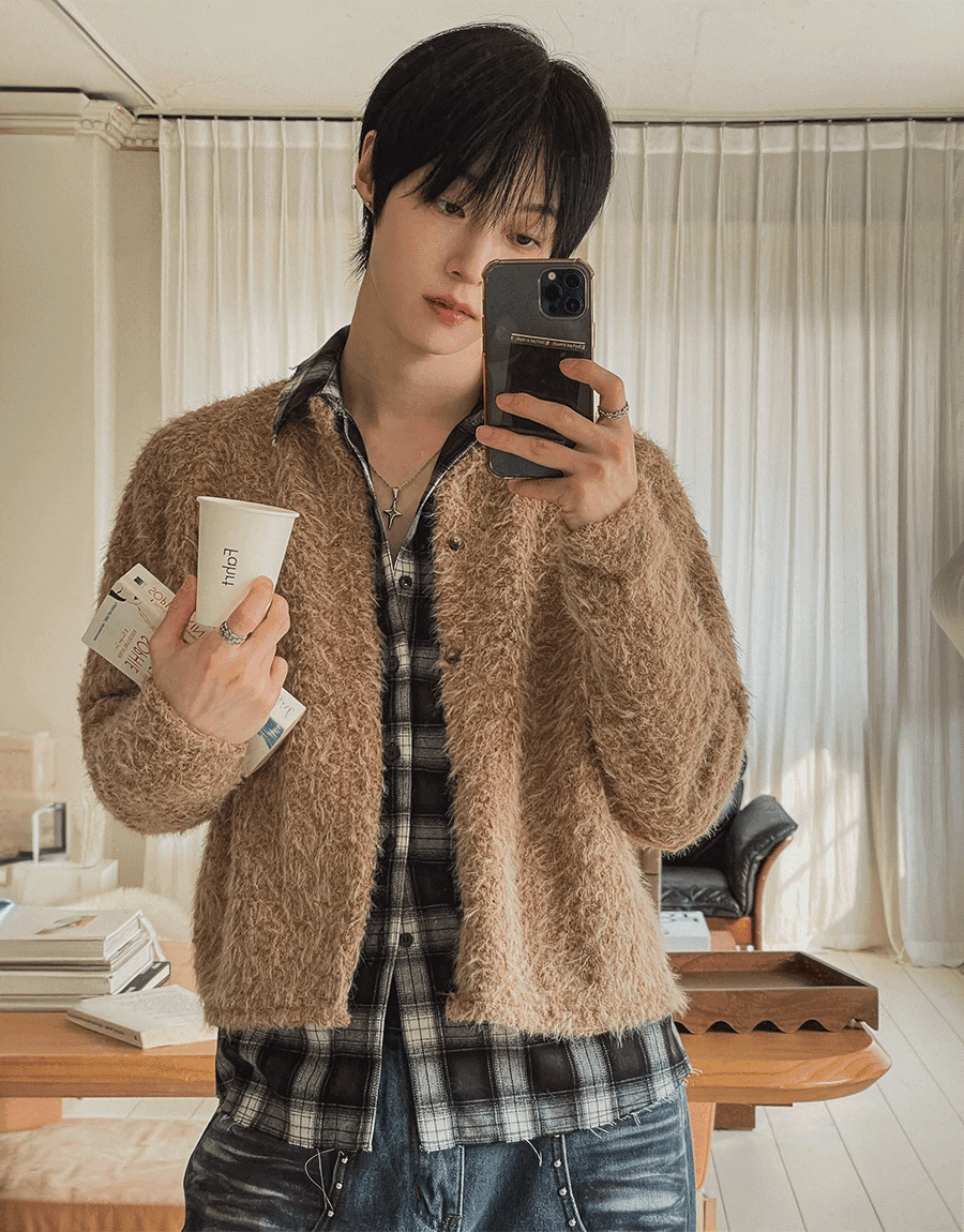 Wings 短款圓領開襟衫