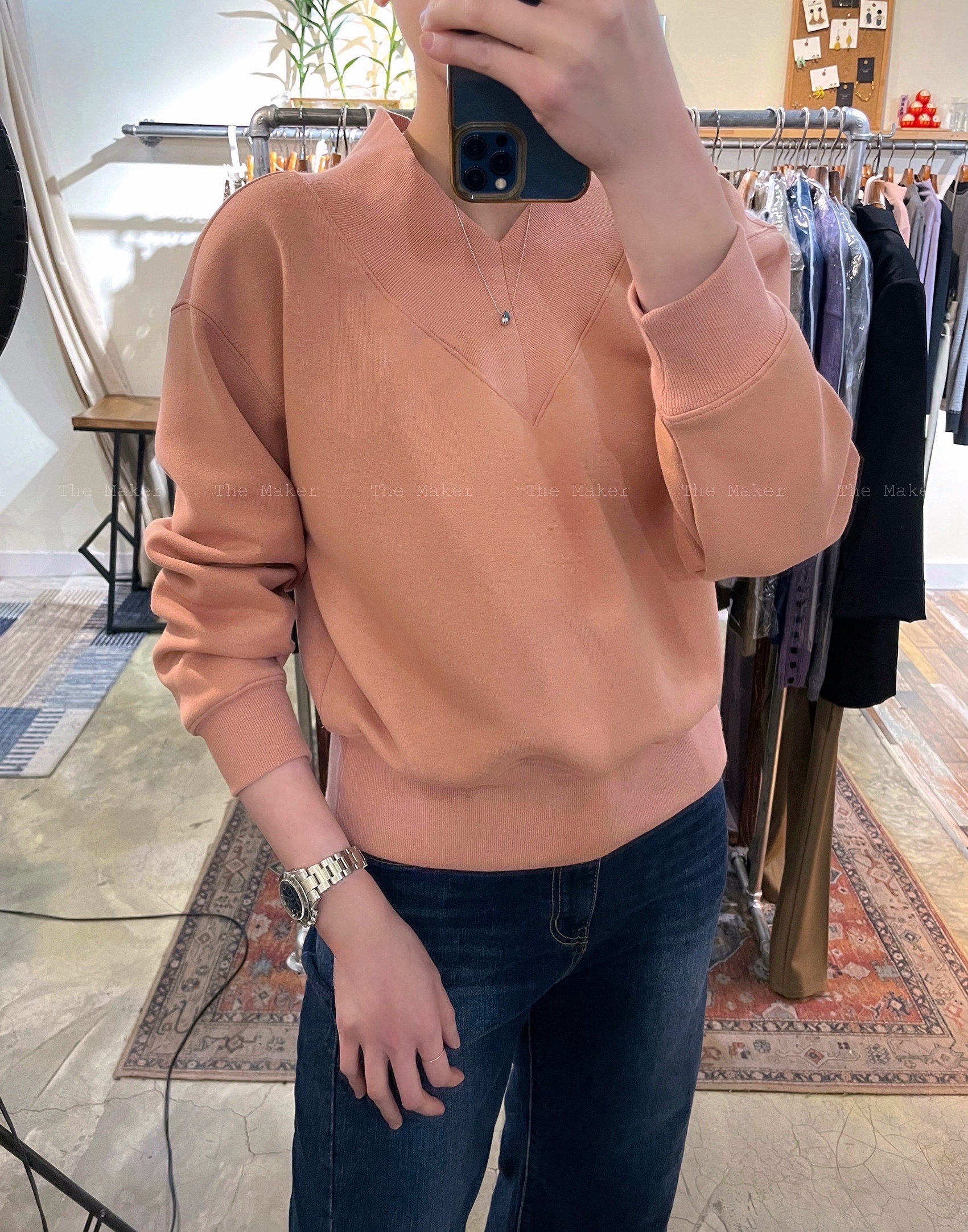 💎 輕盈立體V領sweater 💎