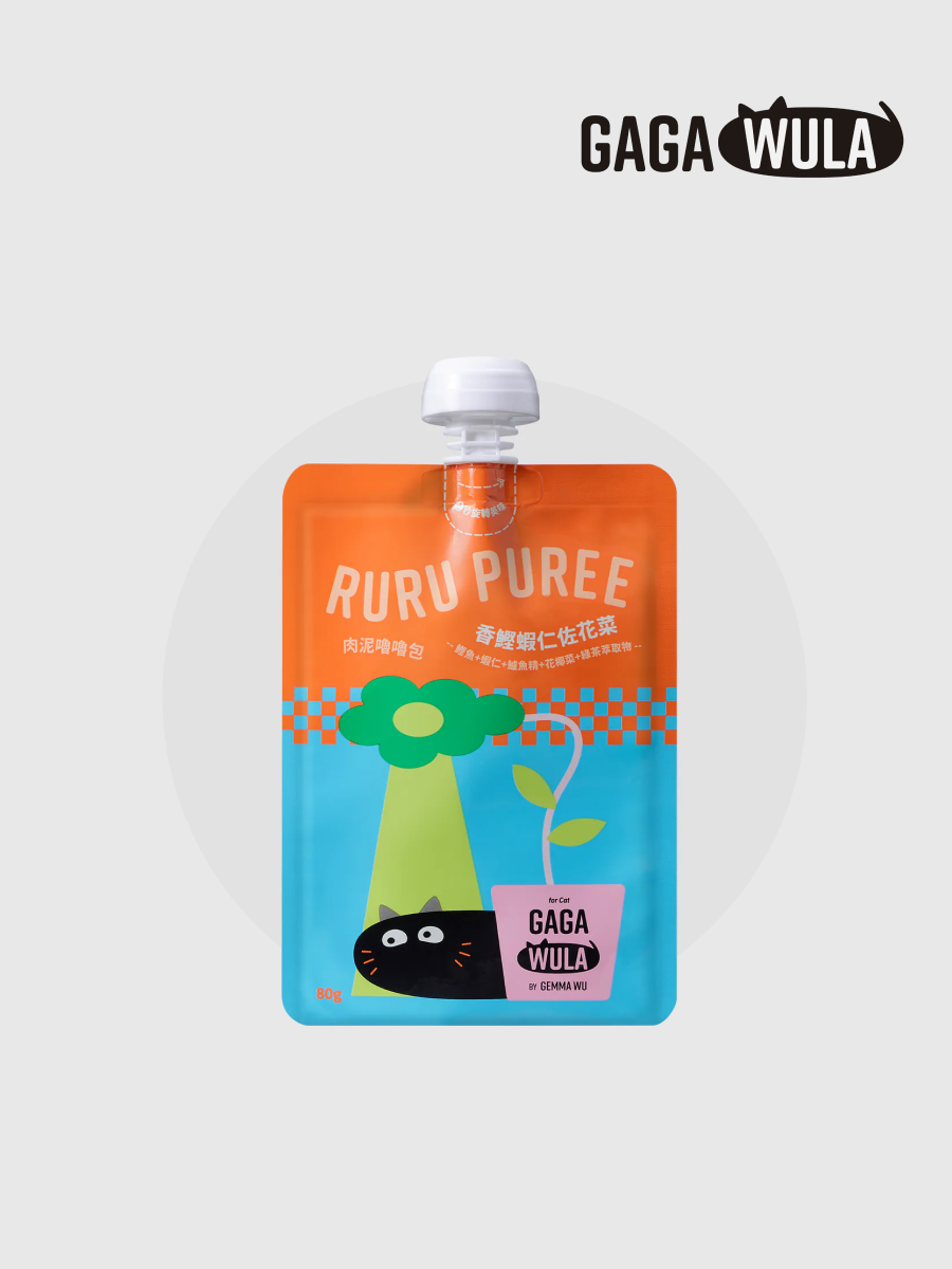 【GAGAWULA】RURU PUREE 肉泥嚕嚕包｜香鰹蝦仁佐花菜