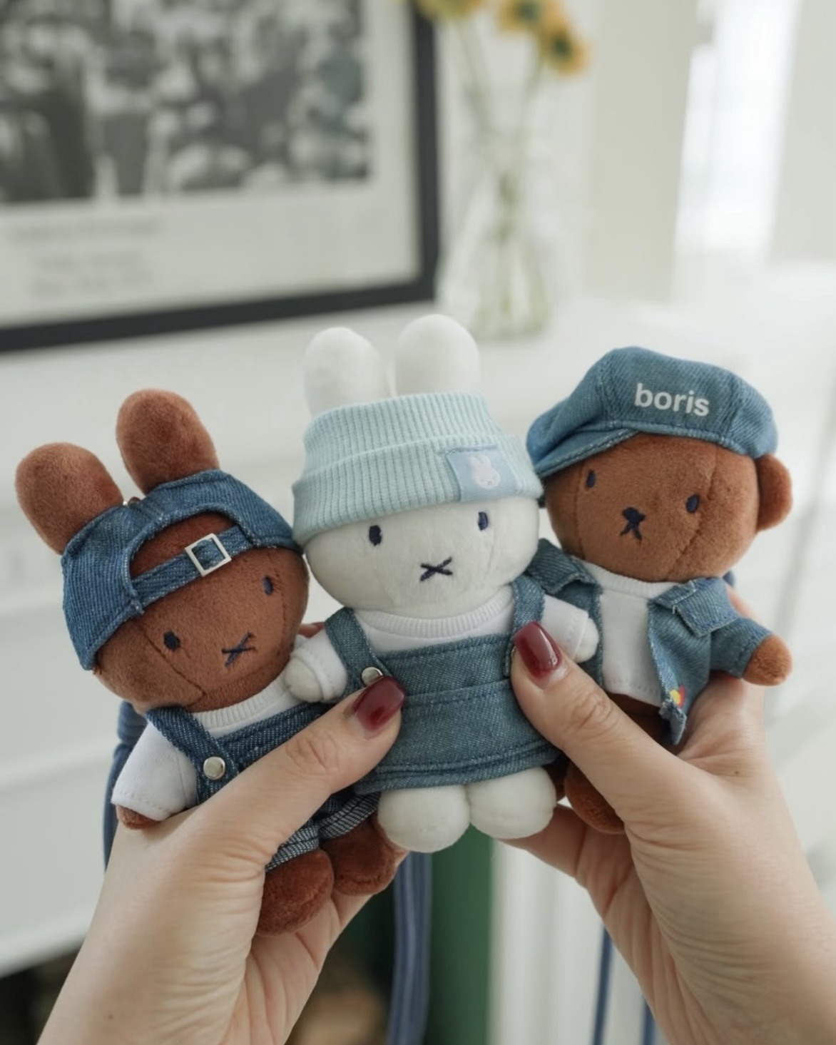 <韓國限定>Miffy 米菲兔 牛仔風 吊飾 娃娃