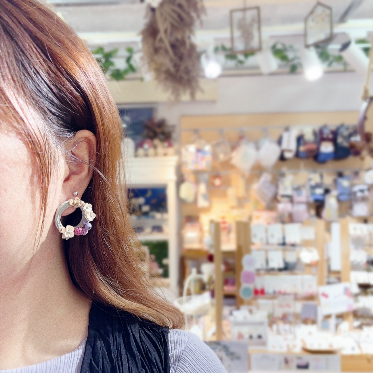 [手作家] 莓果花圈耳環