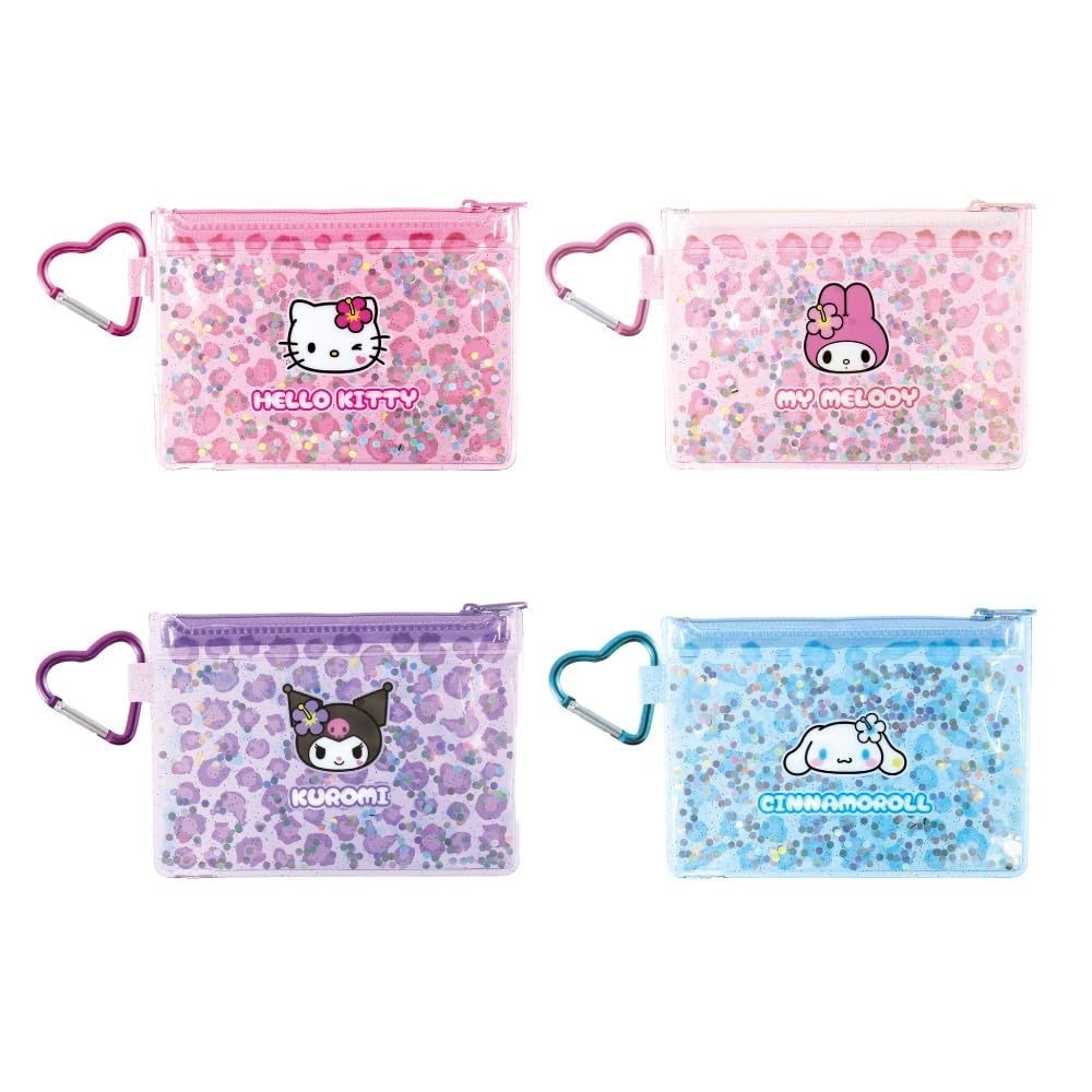 日本 Sanrio 流沙珠片閃閃Zipbag匙扣