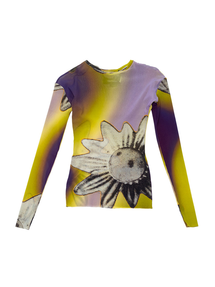 Acid Flower Mesh Top