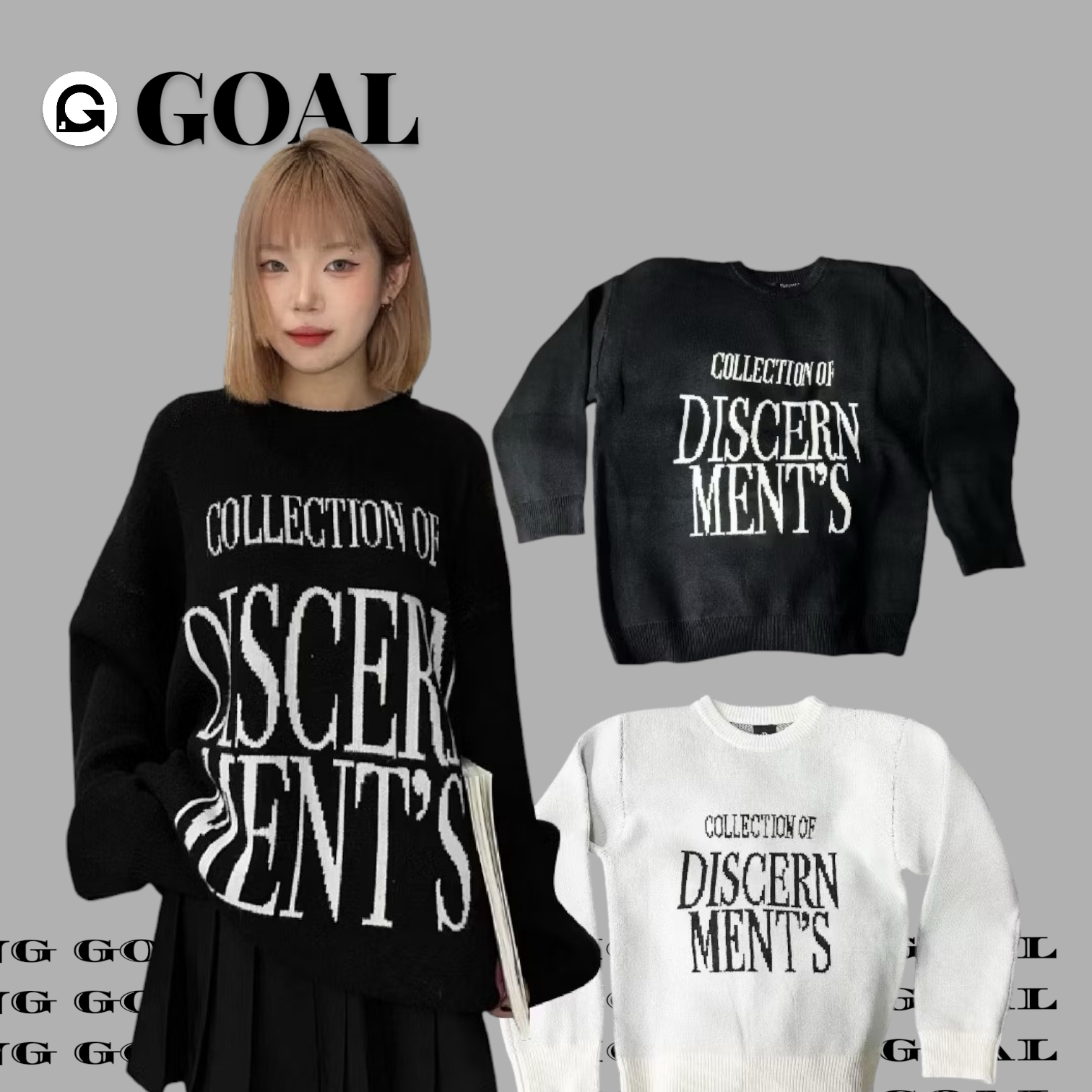 (GOAL)DCM短版合身針織毛衣 男款2343