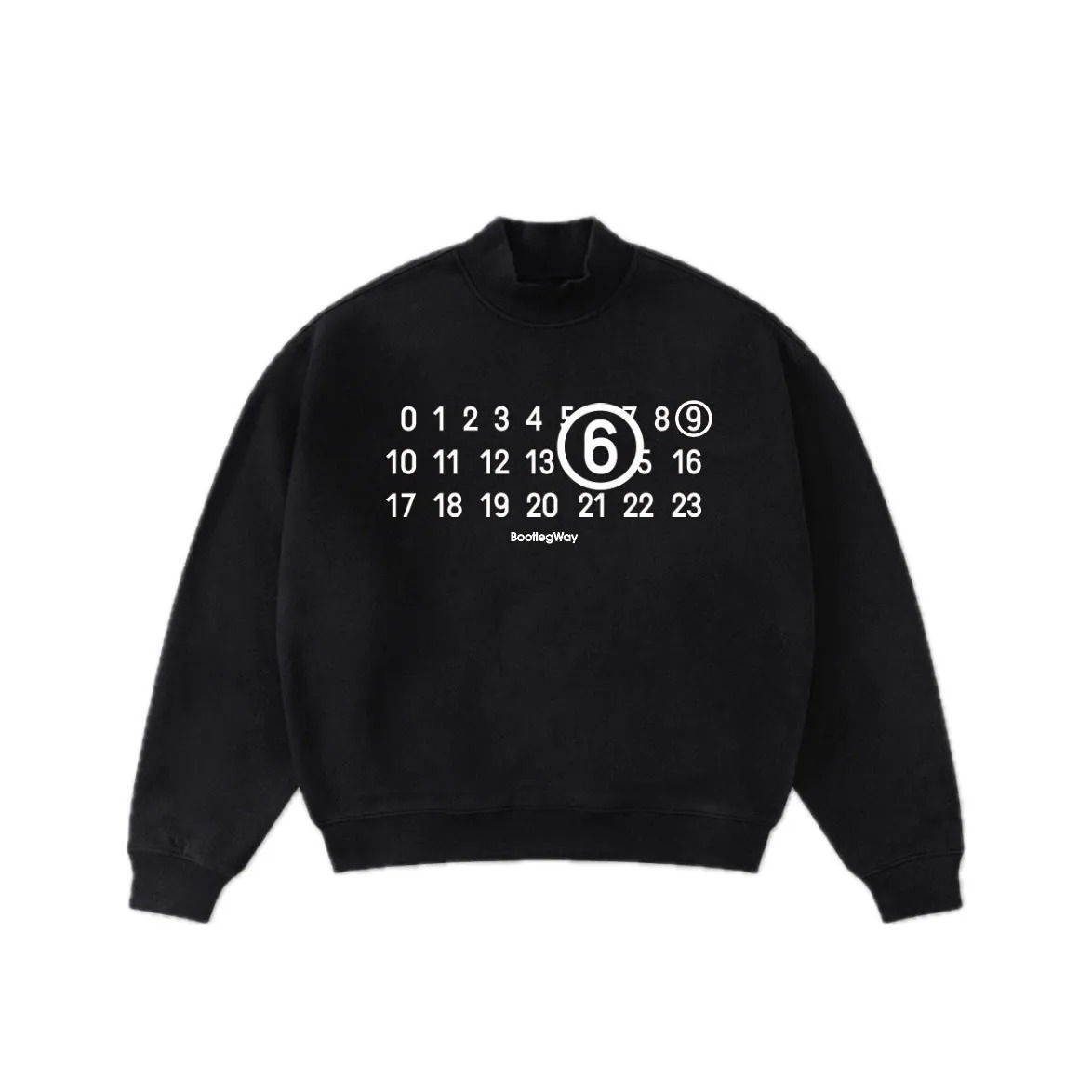 Bootlegway｜"MM69" Crewneck (Black/Grey)