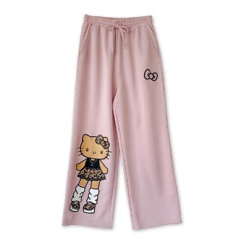 26013-KT Sanrio Hello Kitty 日燒 Loose Socks 造型印花家居褲 粉紅色 #JP-SM-25-210PK