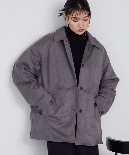 日本🇯🇵連線 Forksy 復古風格麂皮絎縫大衣外套 夾克 外套 復古 大衣 長袖 大衣外套 4色(任買兩件7-11免運)/預購