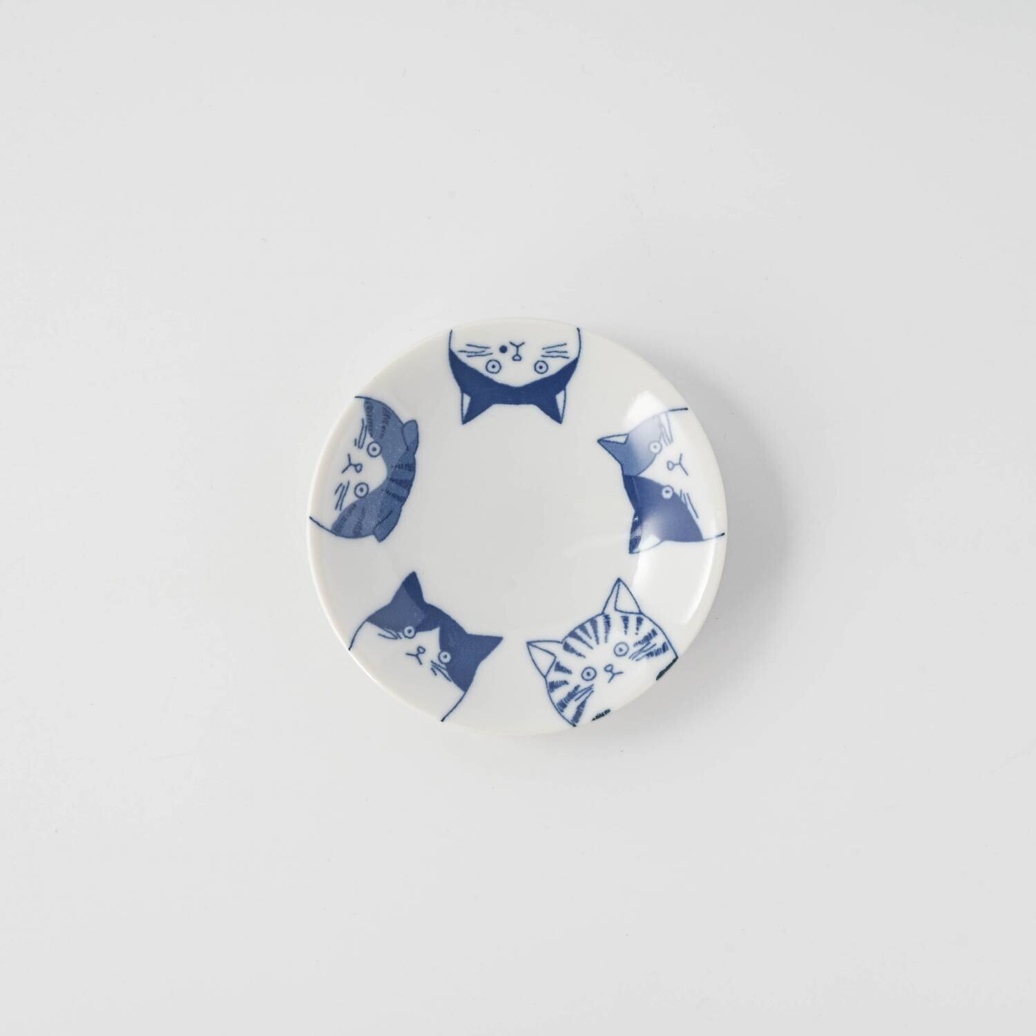 貓咪 10cm 陶瓷小碟 豆皿｜日本美濃燒