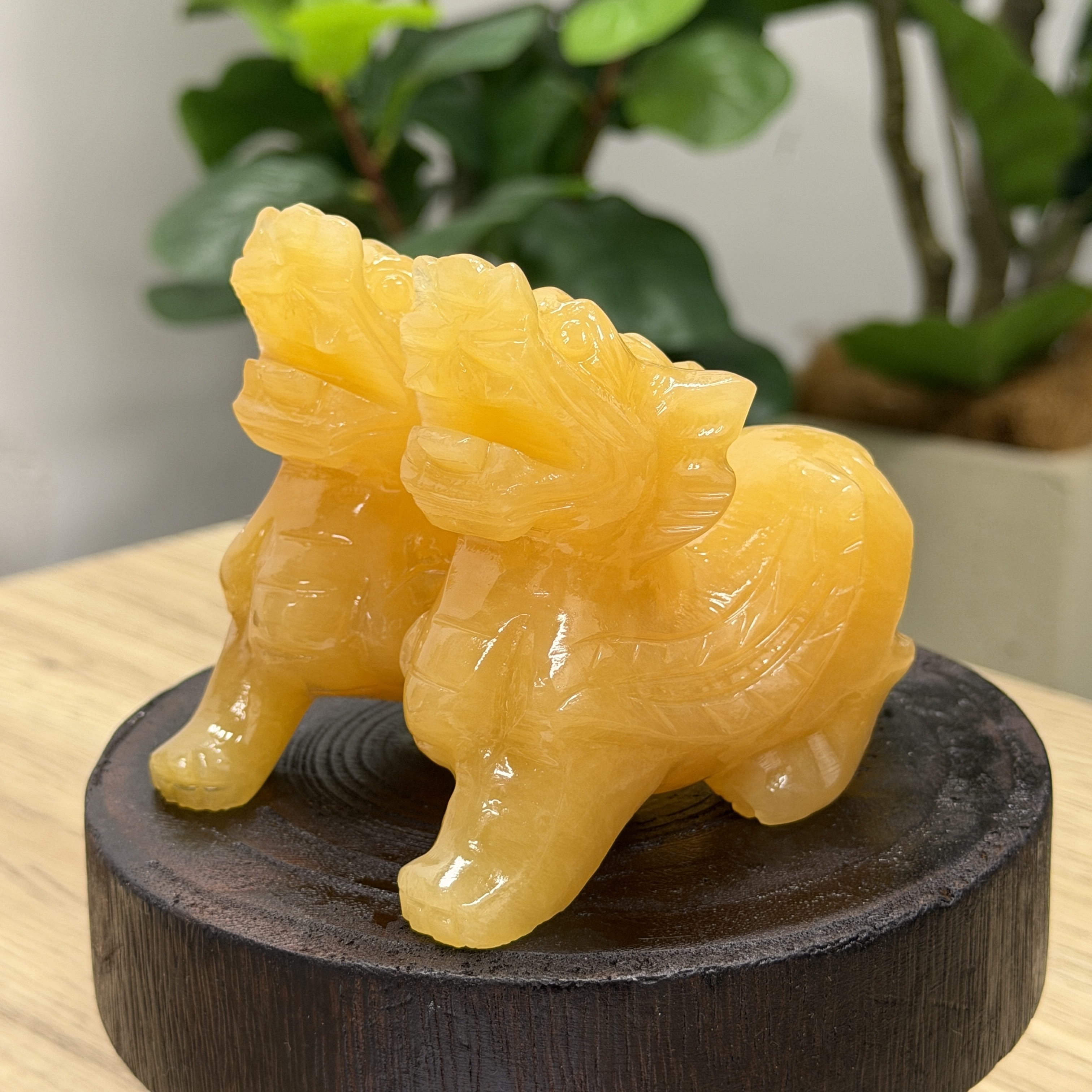 黃玉貔貅1對 WQ1652