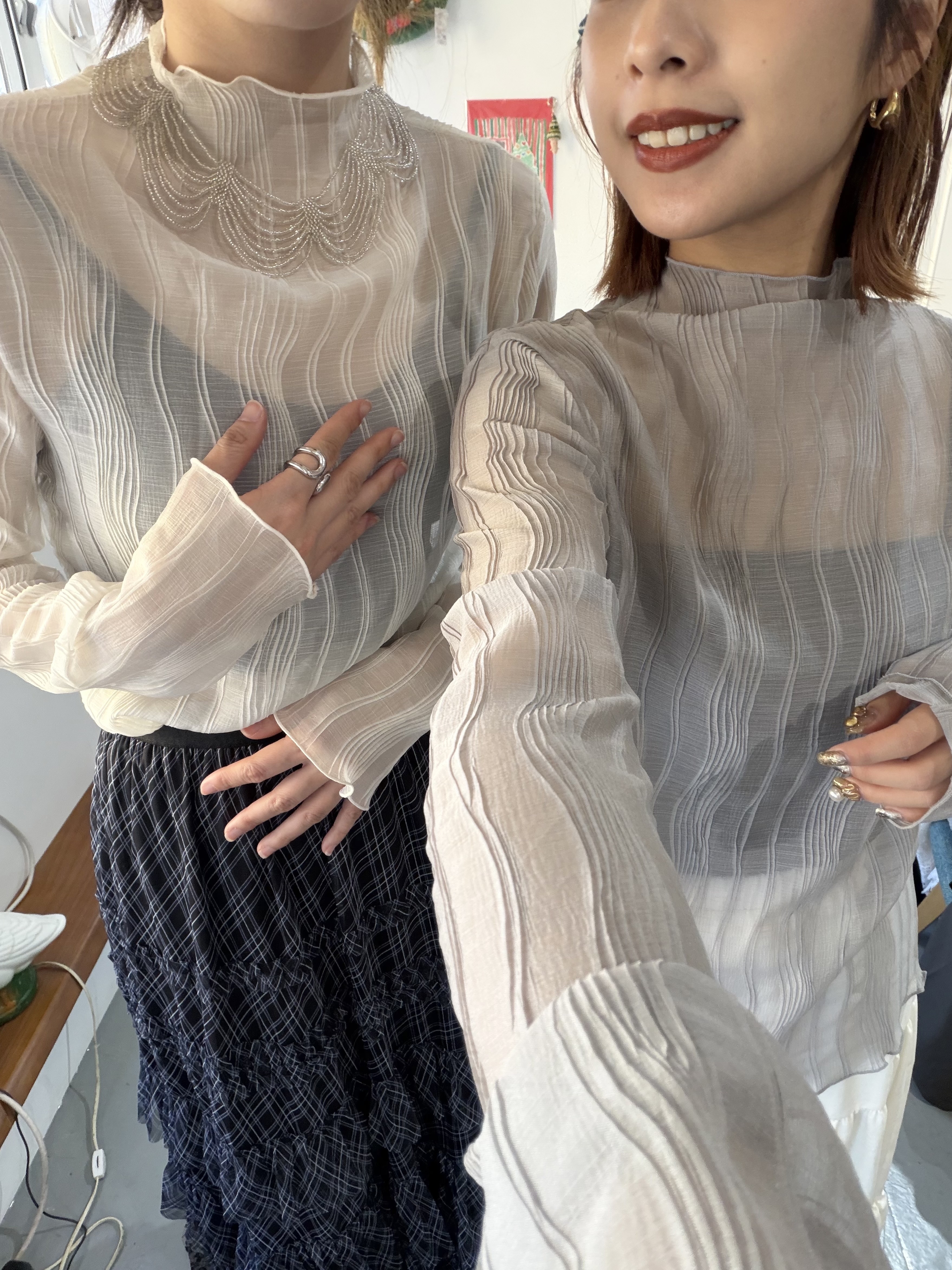 高質後鈕扣波浪inner