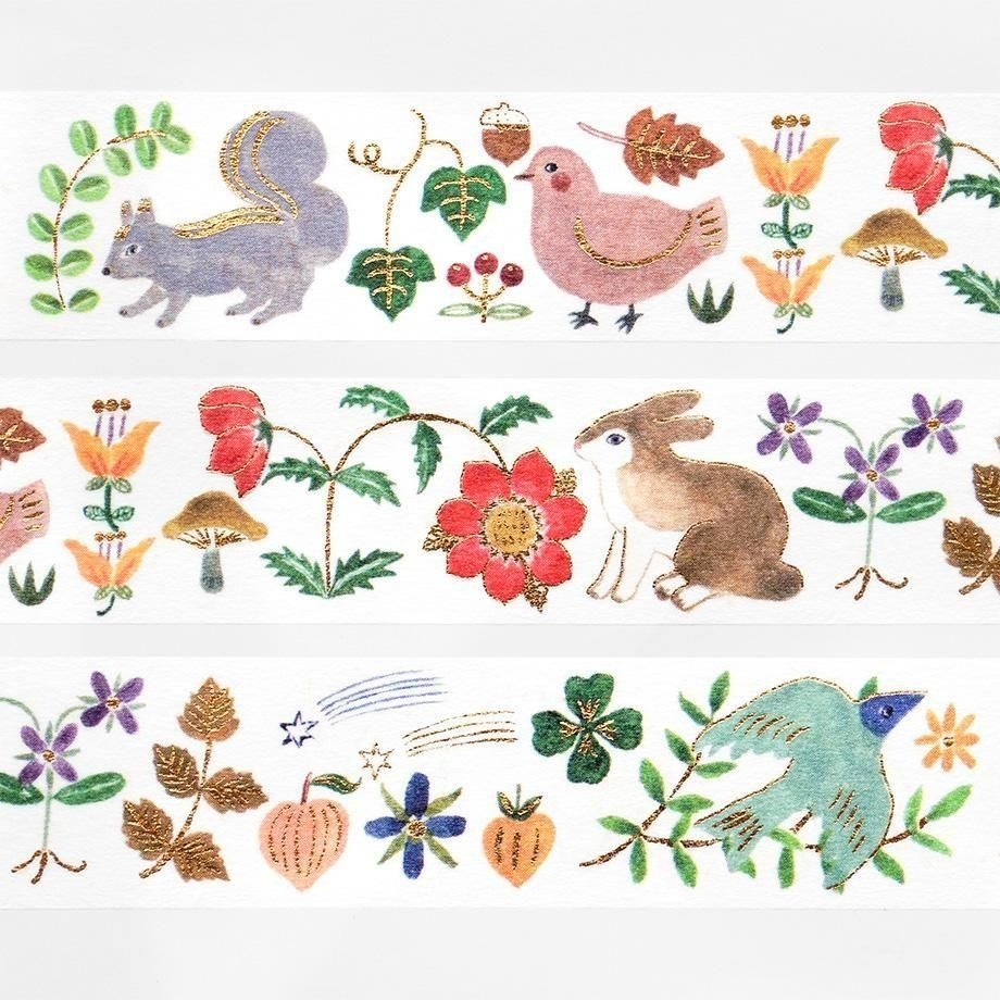 草叢 布川愛子 Aiko Fukawa 箔押和紙膠帶｜日本表現社