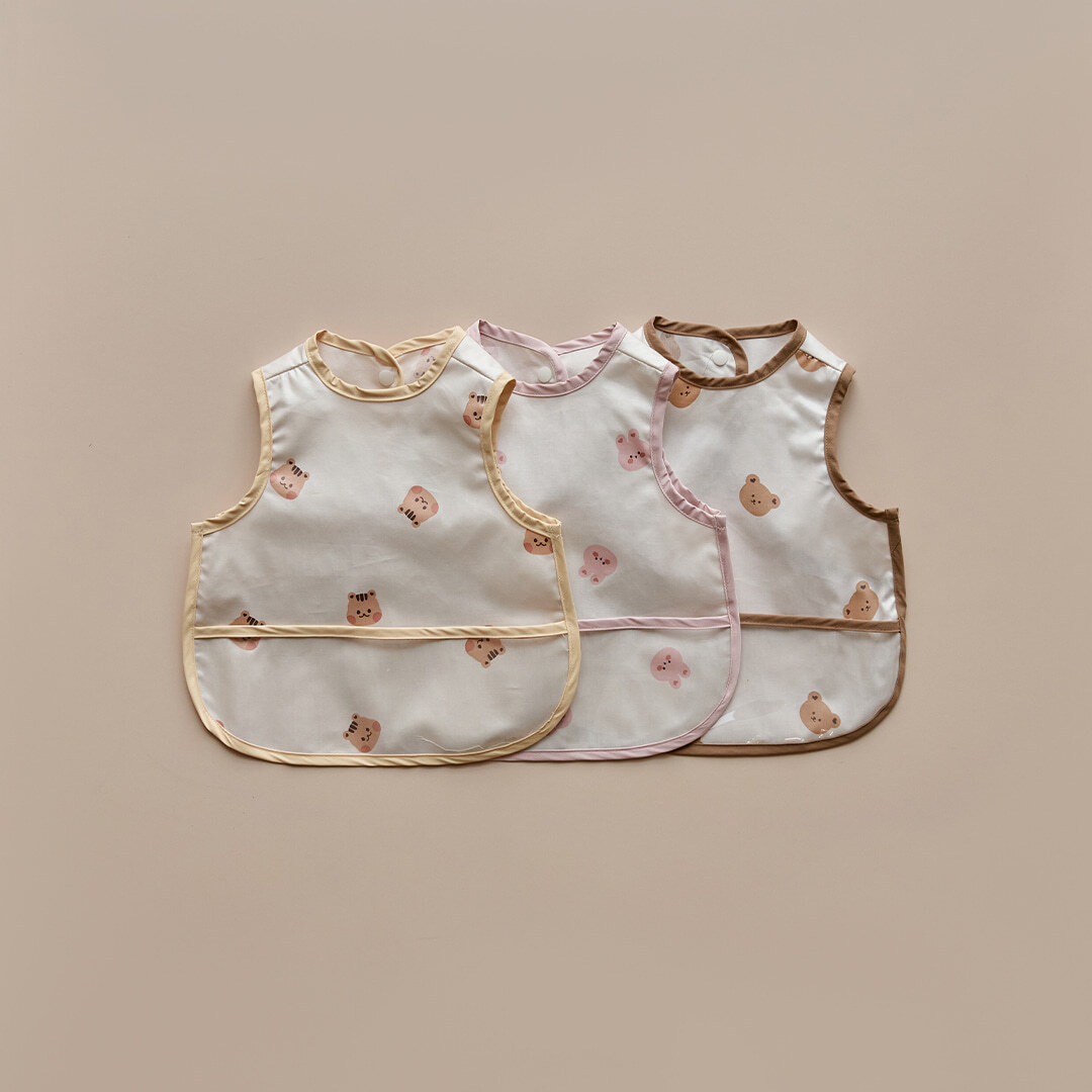 KR DOT TO DOT ANIMAL FRIENDS 防水圍兜｜長袖 / 背心 3色