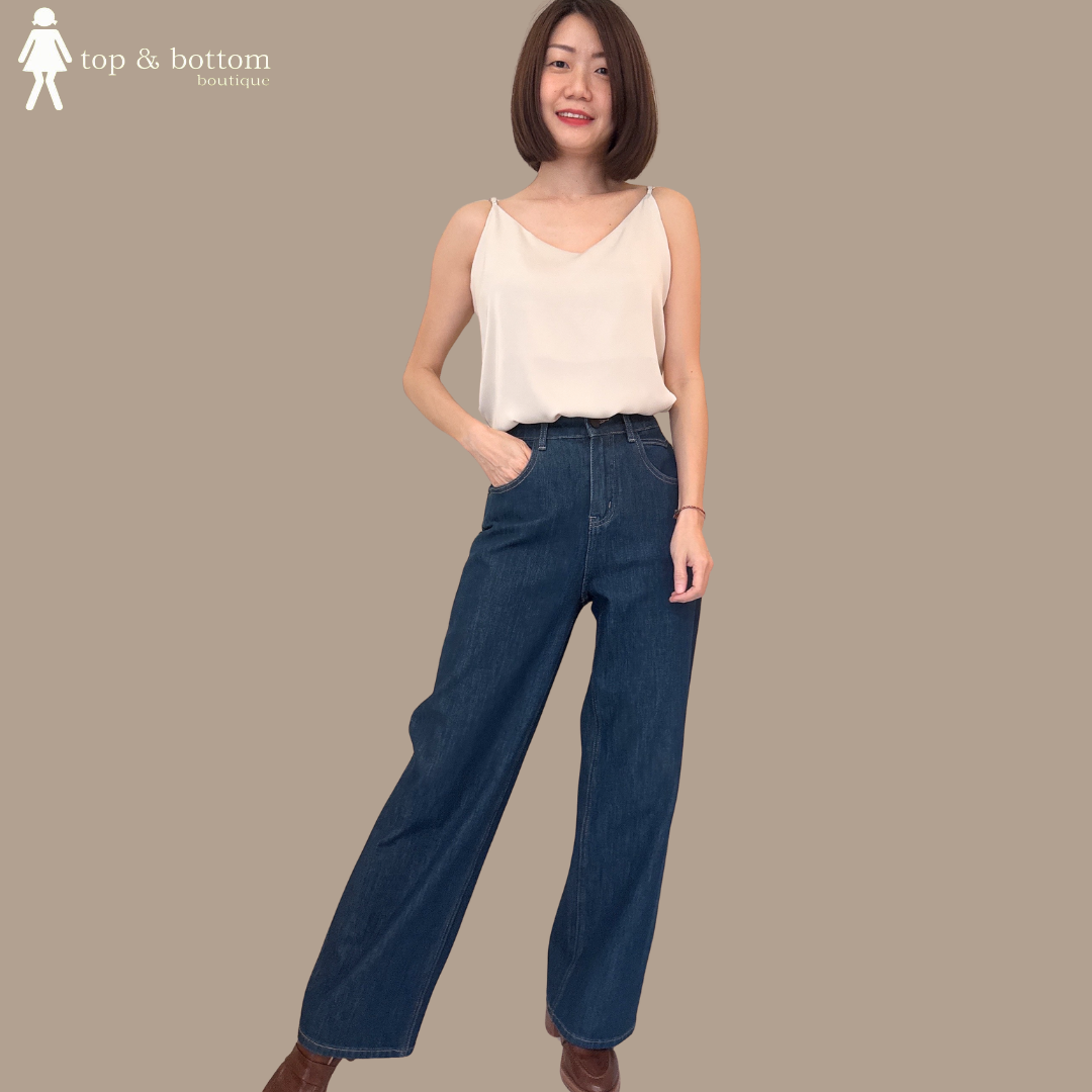 DENIM STRAIGHT CUT JEANS