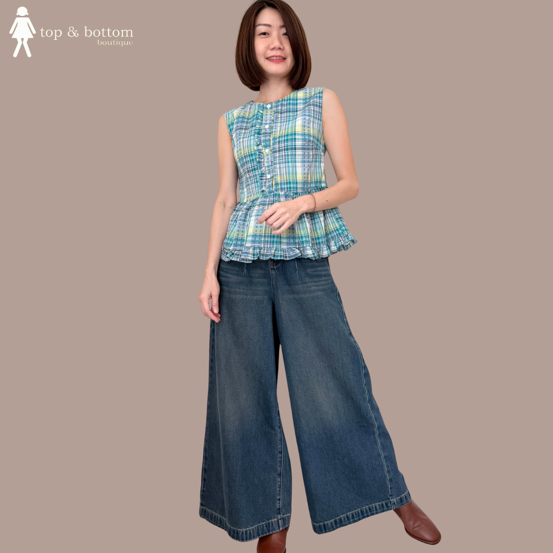 DENIM WIDE LEG JEANS