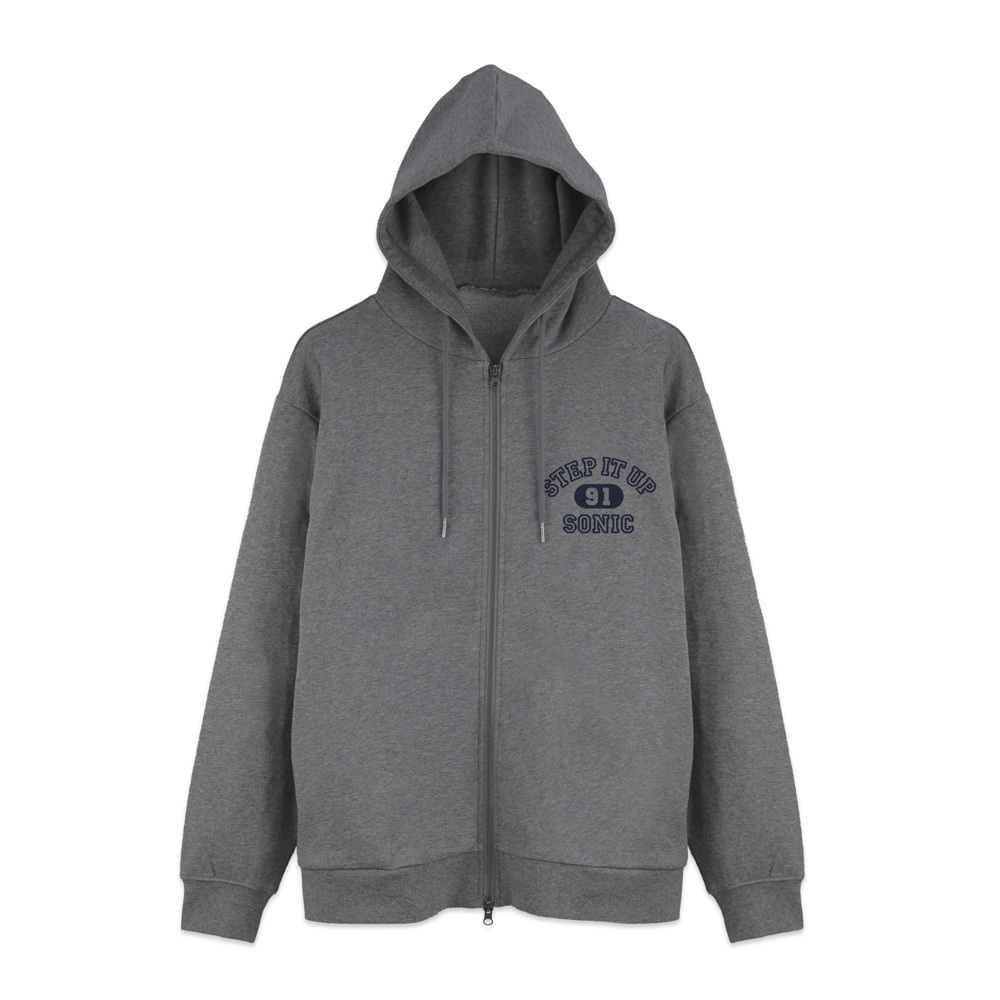 Cospa 011226 クラシックソニック 「STEP IT UP」 ジップパーカー [ソニック・ザ・ヘッジホッグ] MIX GRAY