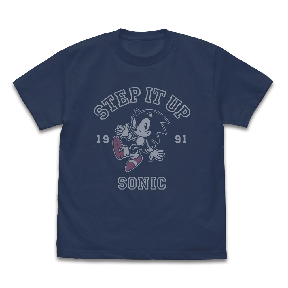 Cospa 011226 クラシックソニック 「STEP IT UP」 Tシャツ [ソニック・ザ・ヘッジホッグ] SLATE