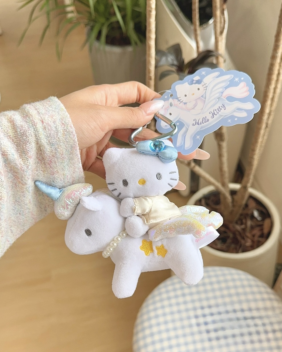 <官方正版>SANRIO 三麗鷗 HELLO KITTY 獨角獸 天鵝 毛絨 吊飾 掛件