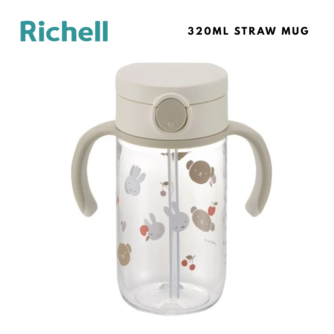 richell miffy 飲管水杯 320ml