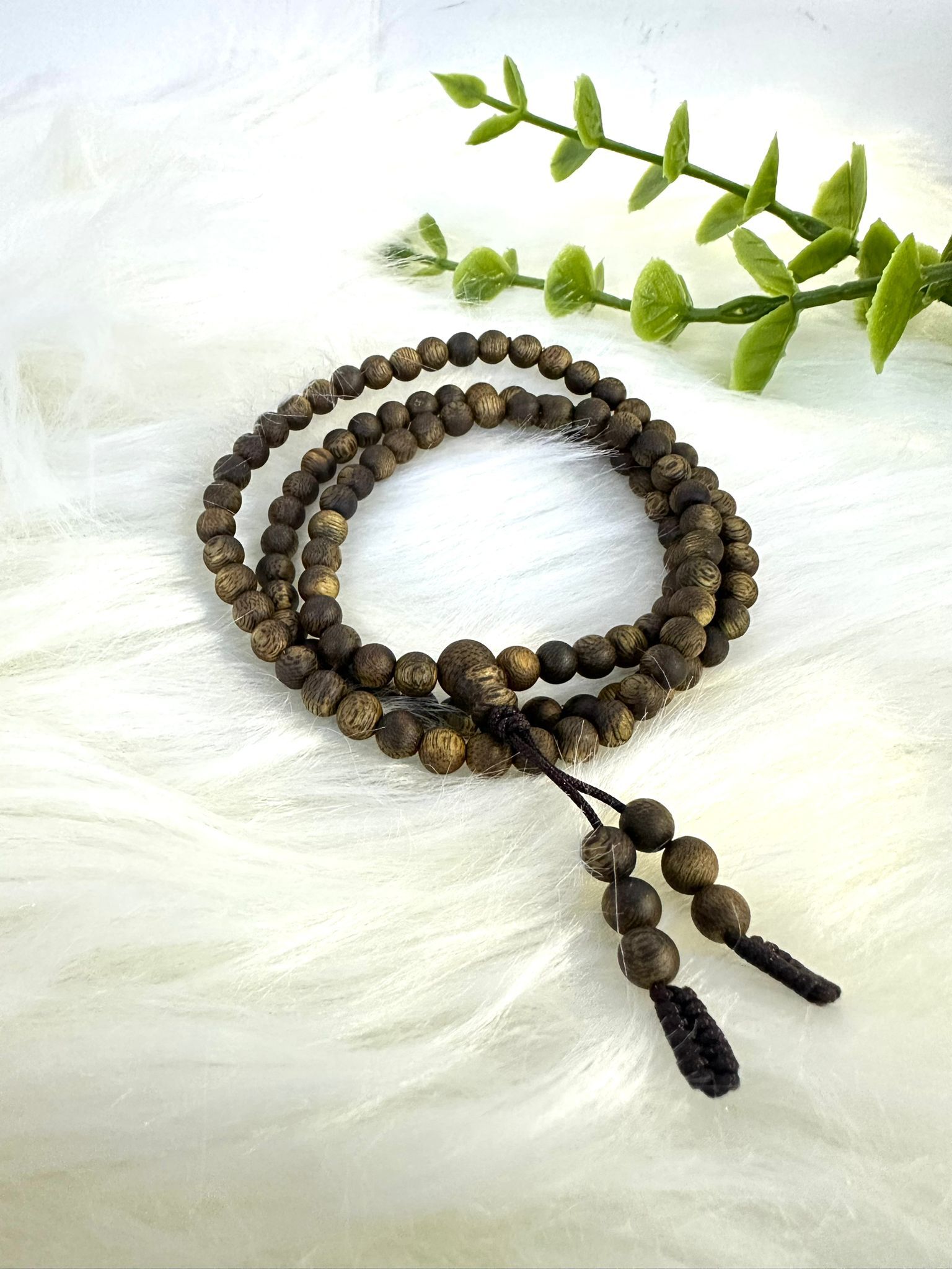 【直播】LL010298 海南奇楠天然沉香素圈多圈手串 [連證書]