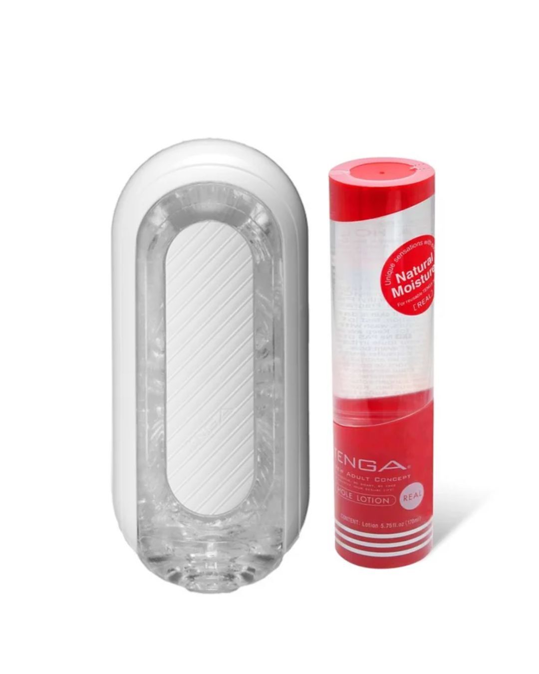 [STRONGEST EVER] TENGA FLIP 0 (ZERO) GRAVITY WHITE and Lotion Package 1