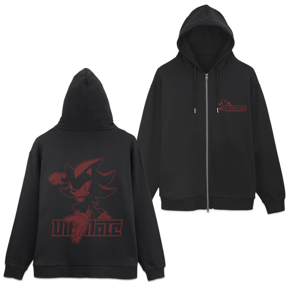 Cospa 011226 シャドウ・ザ・ヘッジホッグ ジップパーカー [ソニック・ザ・ヘッジホッグ] BLACK