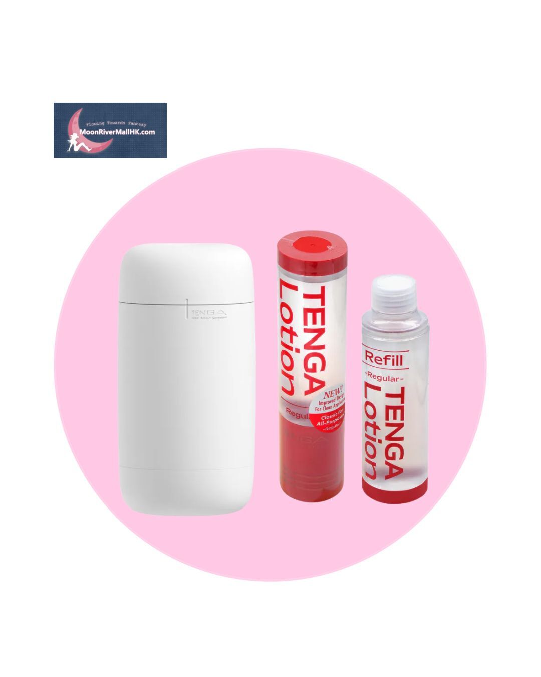 TENGA Puffy Sugar White & 潤滑劑 2支 套裝