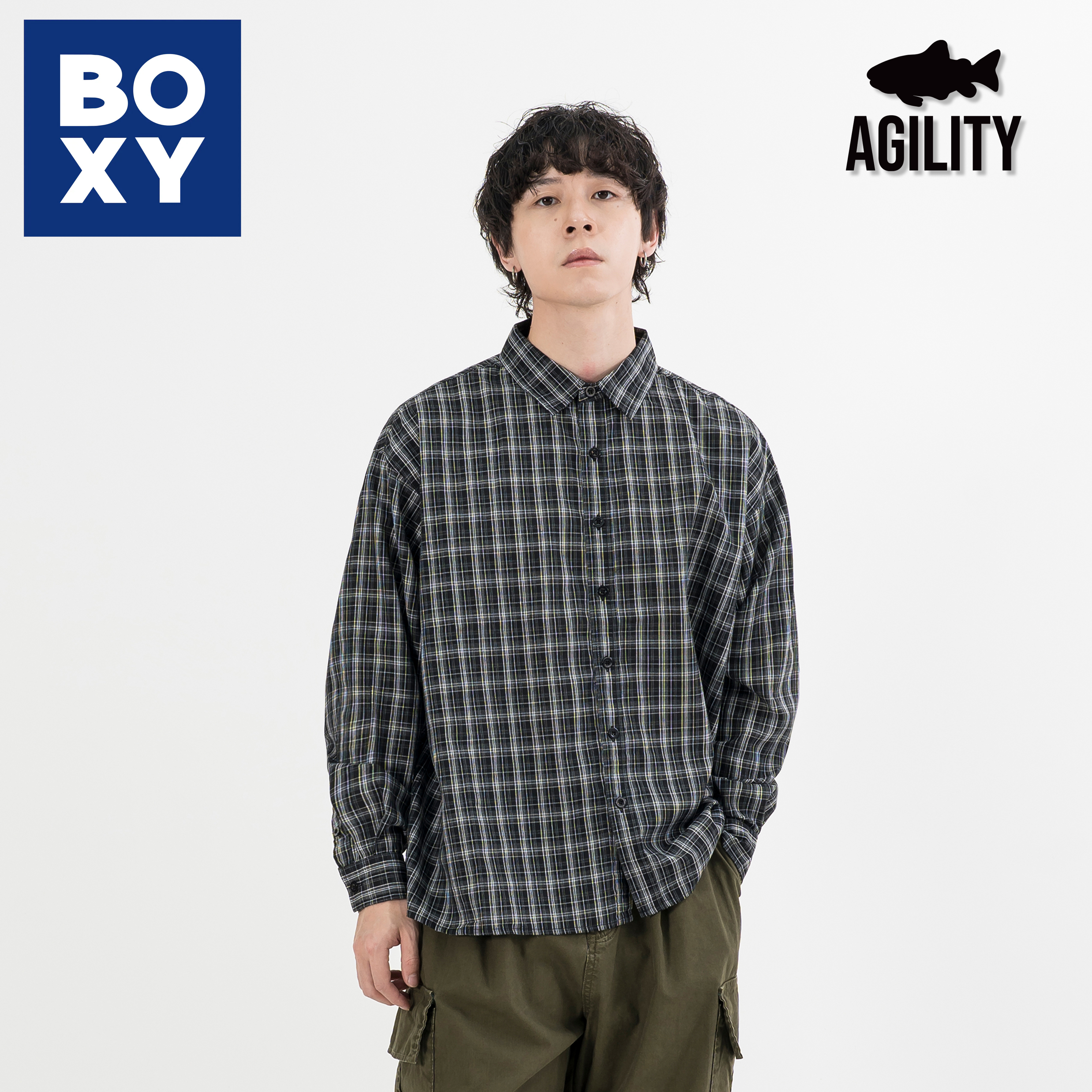 AGILITY Boxy Fit Check LS Shirt 寬短版型 格紋 長袖襯衫 [SH-N07]