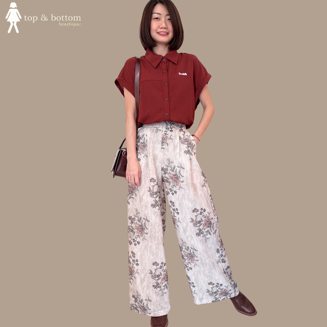 STRAP FLORAL TUBE TOP & LONG PANT SET SUIT