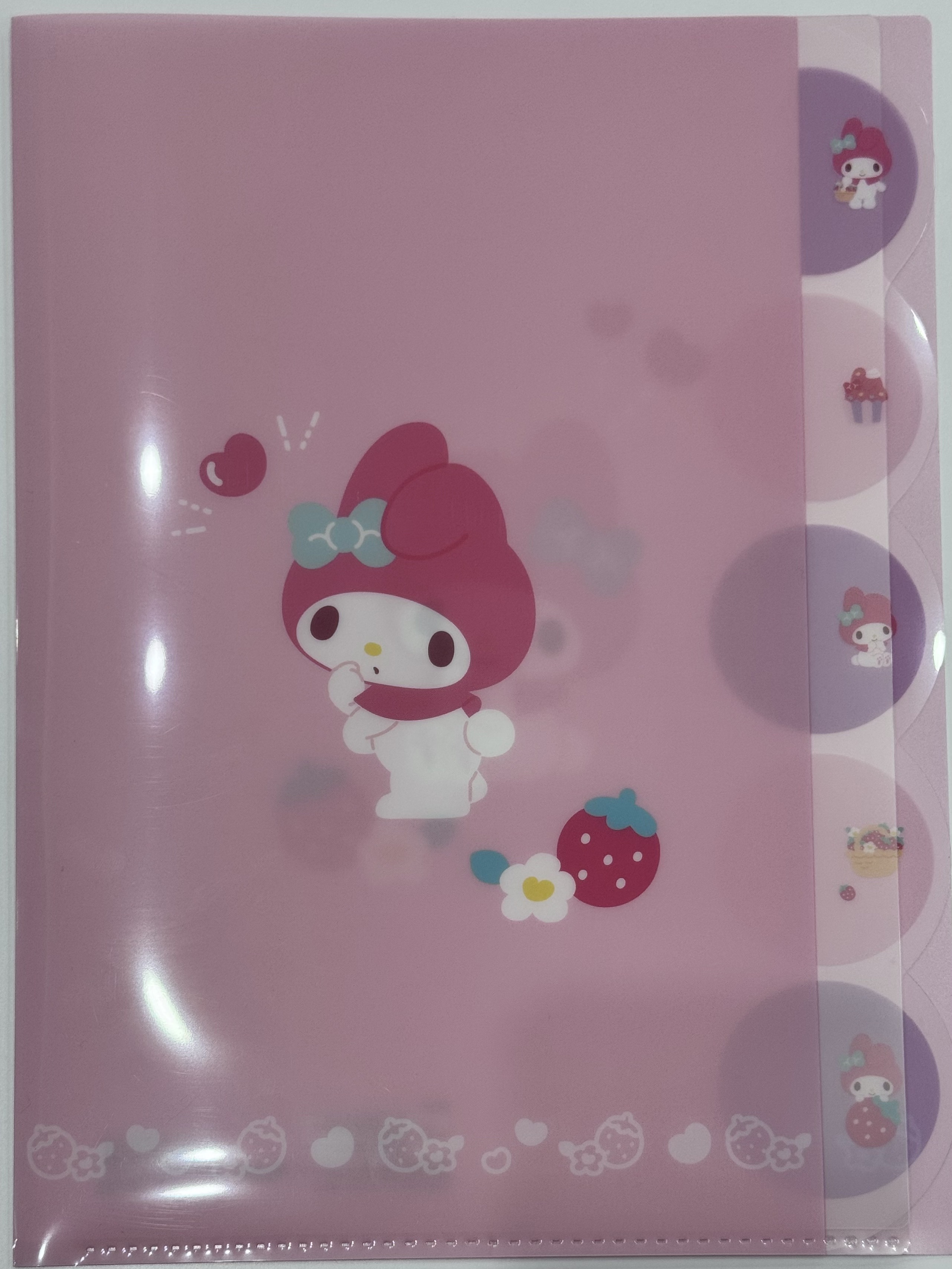 『SANRIO』形透明文件夾5P (美樂蒂)
