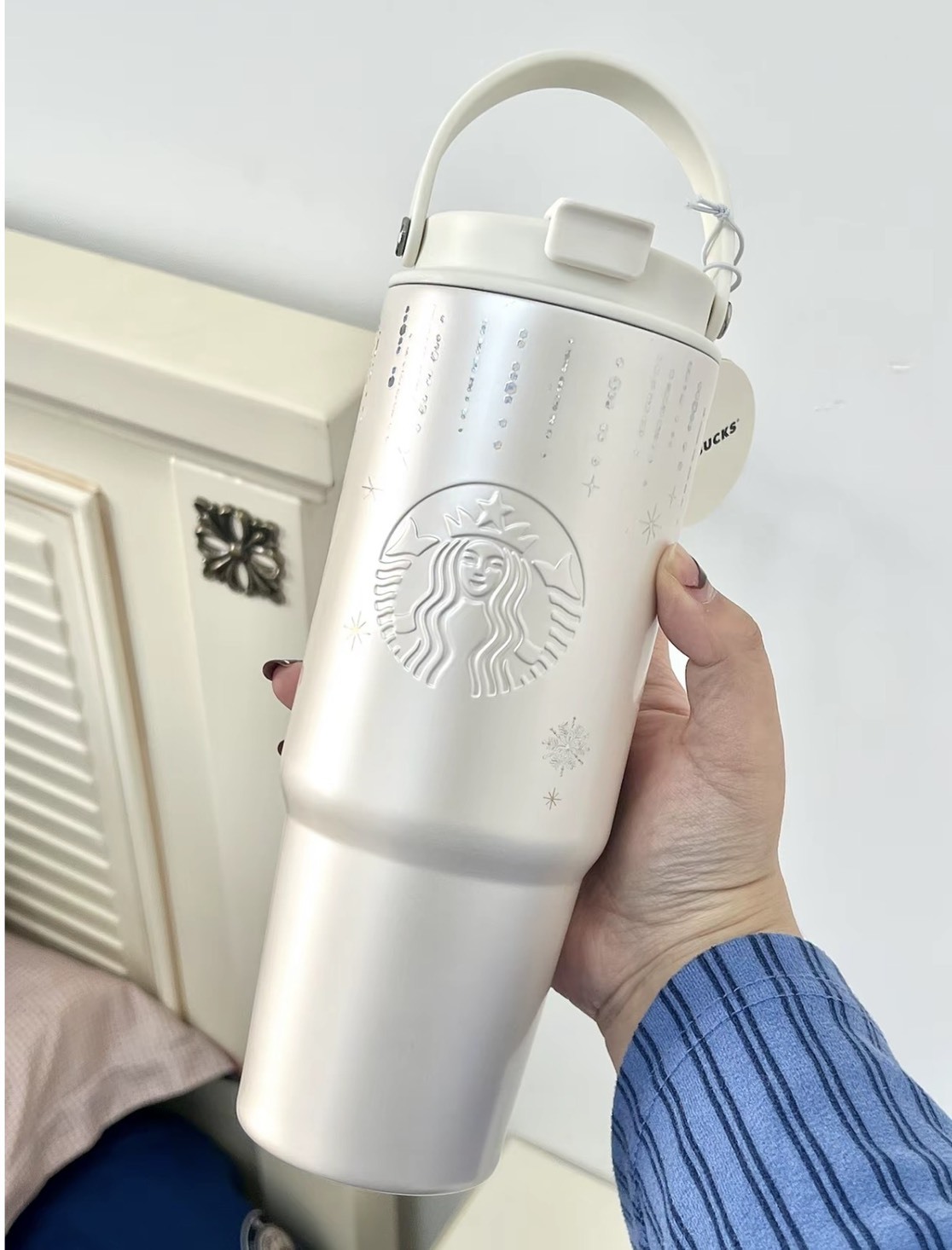 STARBUCKS 星巴克 雪耀奇境系列 雙飲口 不鏽鋼 雪花 保溫杯
