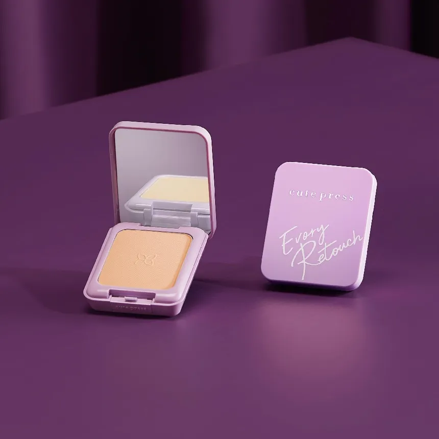 泰國人氣彩妝 Cute Press Evory Retouch Oil Control Foundation Powder SPF30 PA+++ 控油修飾迷你粉餅 #N2色 ( 5g 迷你便攜裝 )