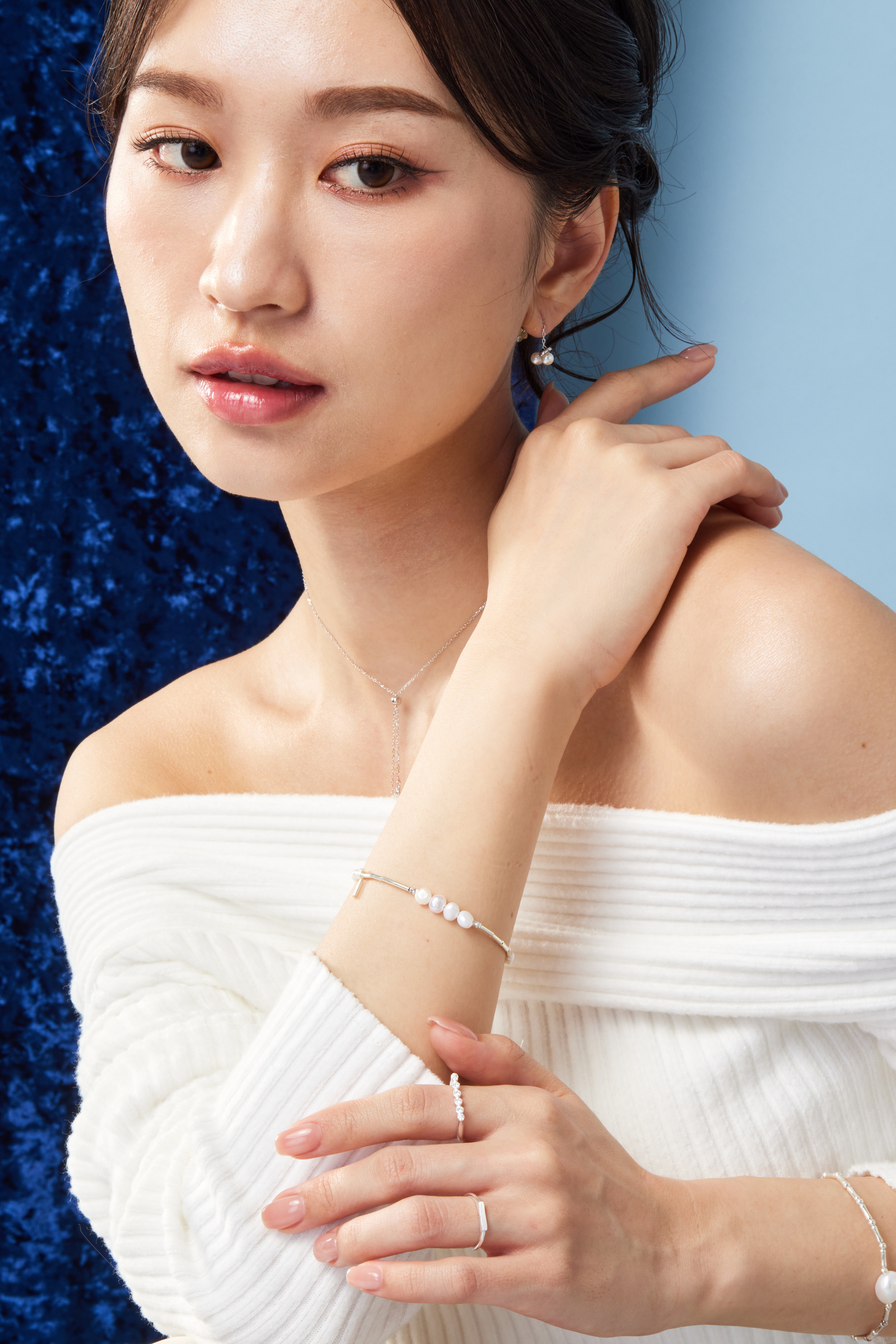 B508 | 純銀淡水珍珠竹節手鍊