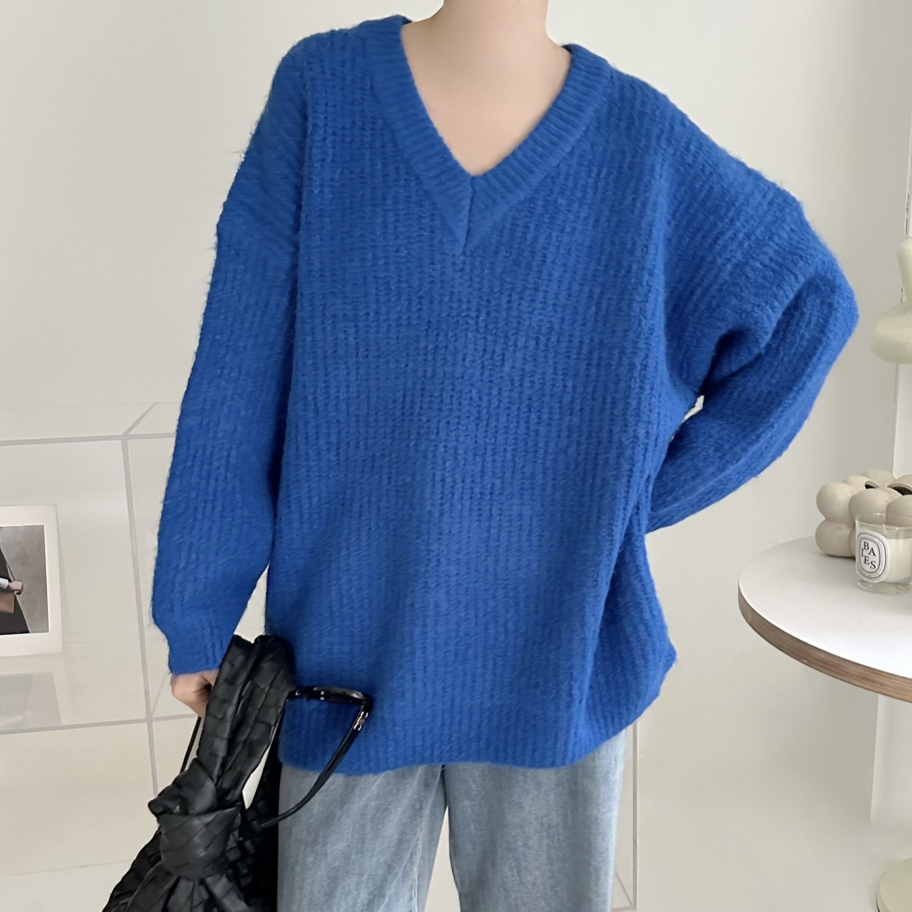 【BONNIE】V領簡約設計毛衣 (E154-E156)