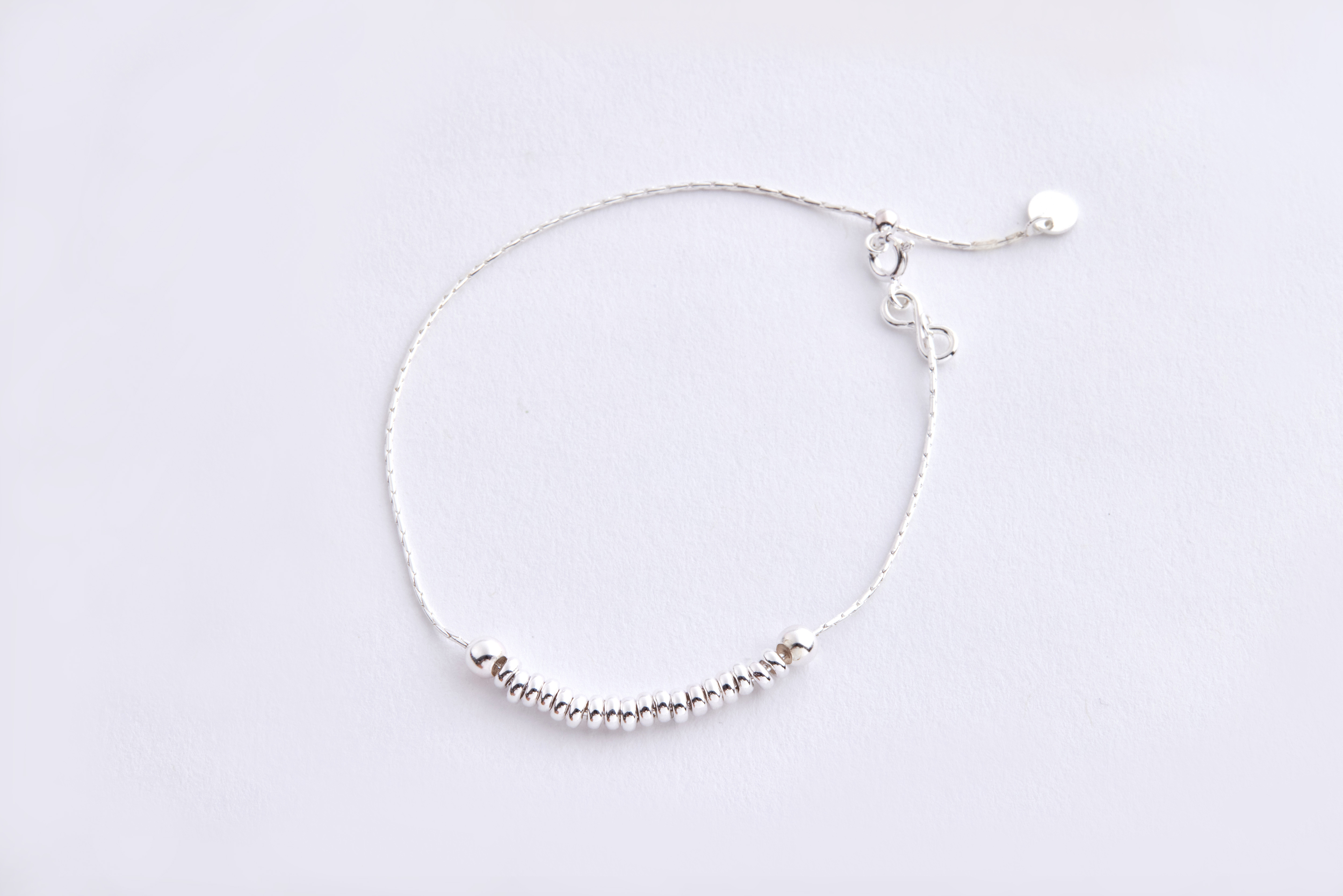 B584 | 純銀圓珠調節手鍊