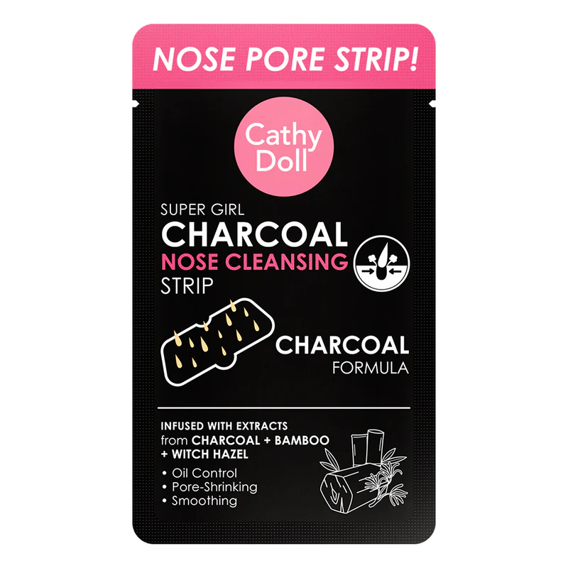 泰國人氣彩妝 Cathy Doll Super Girl Charcoal Nose Cleansing Strip 黑頭貼