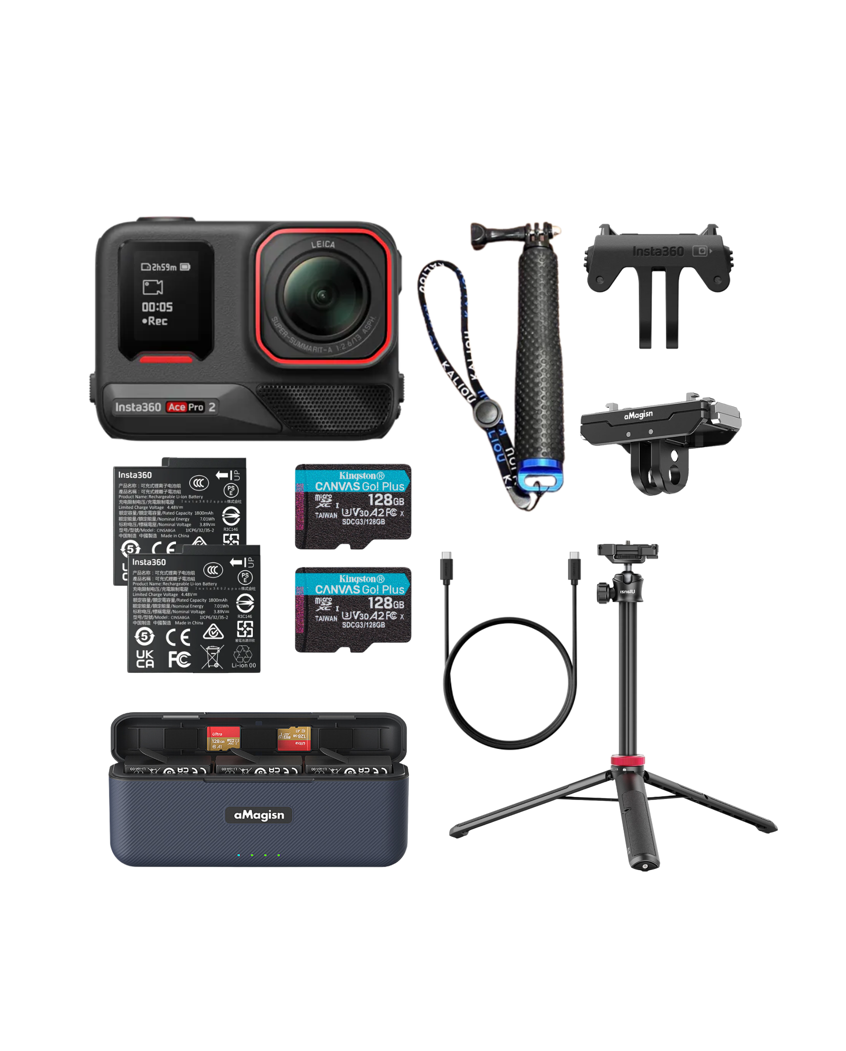 Insta360 Ace Pro 2 出租｜PureVideo大感光夜拍｜極光套裝｜單次租借（需預約排單）