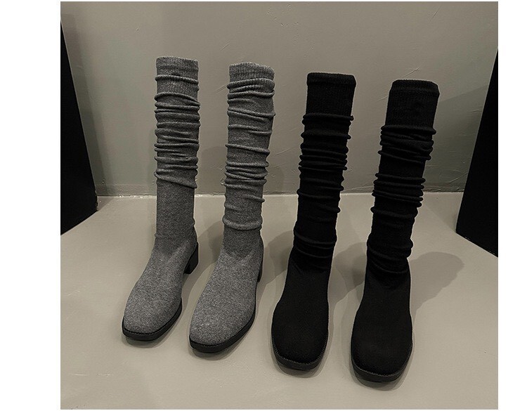 尖頭彈力襪靴