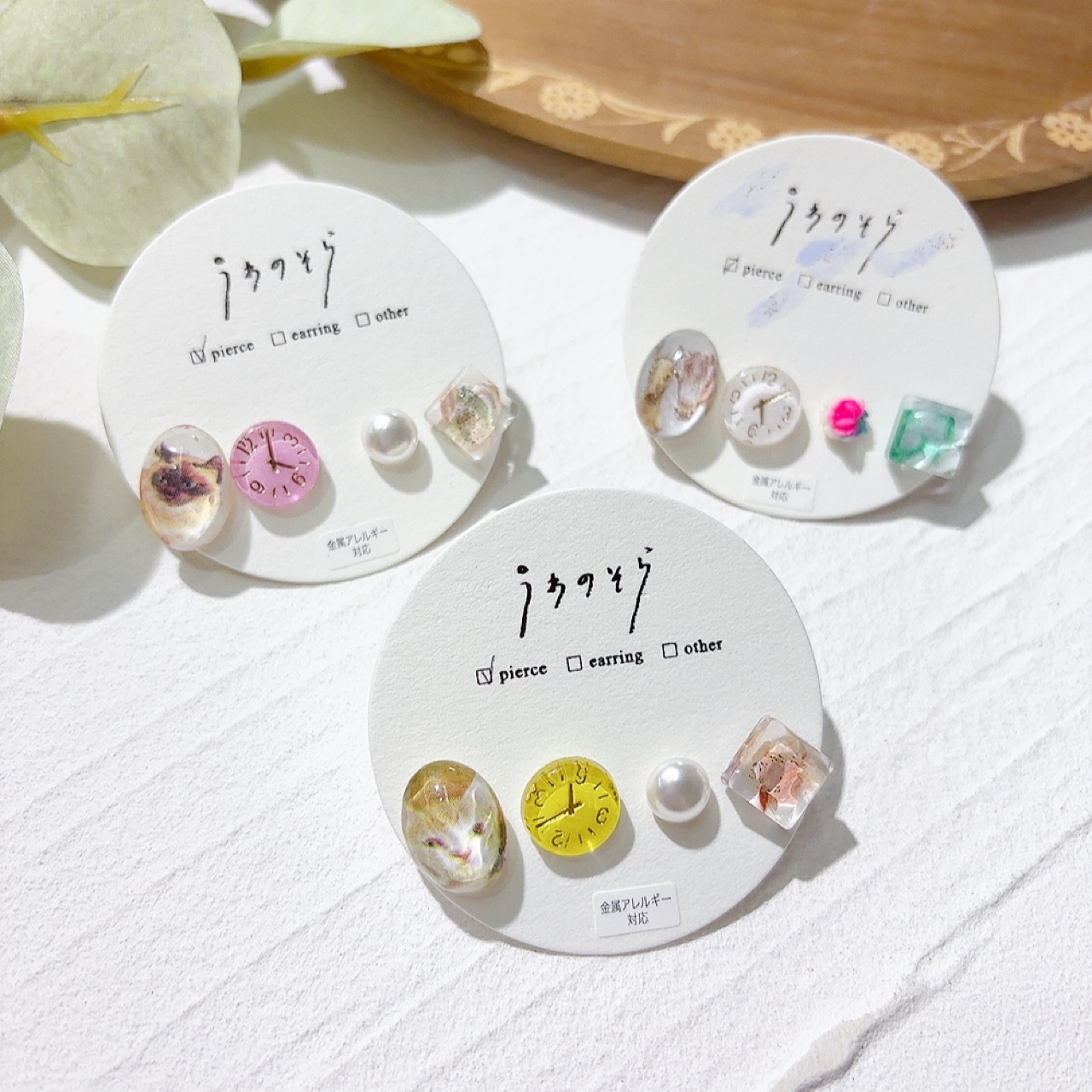 [手作家] 郵票動物圖案耳環