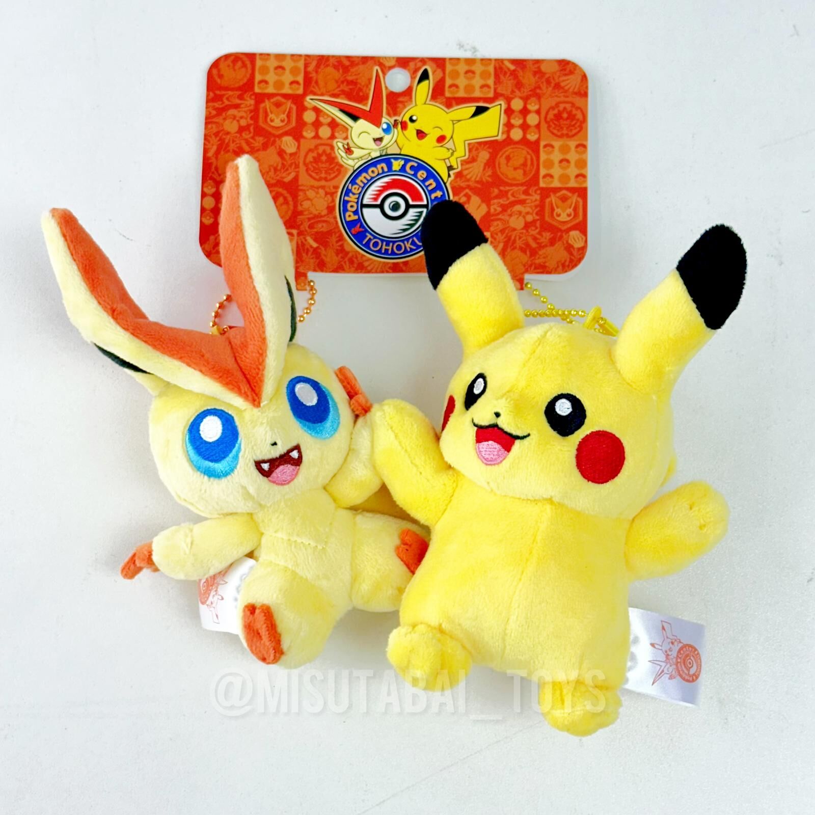Pokémon High Touch Mascot Pikachu & Victini Pokémon Center Tohoku R