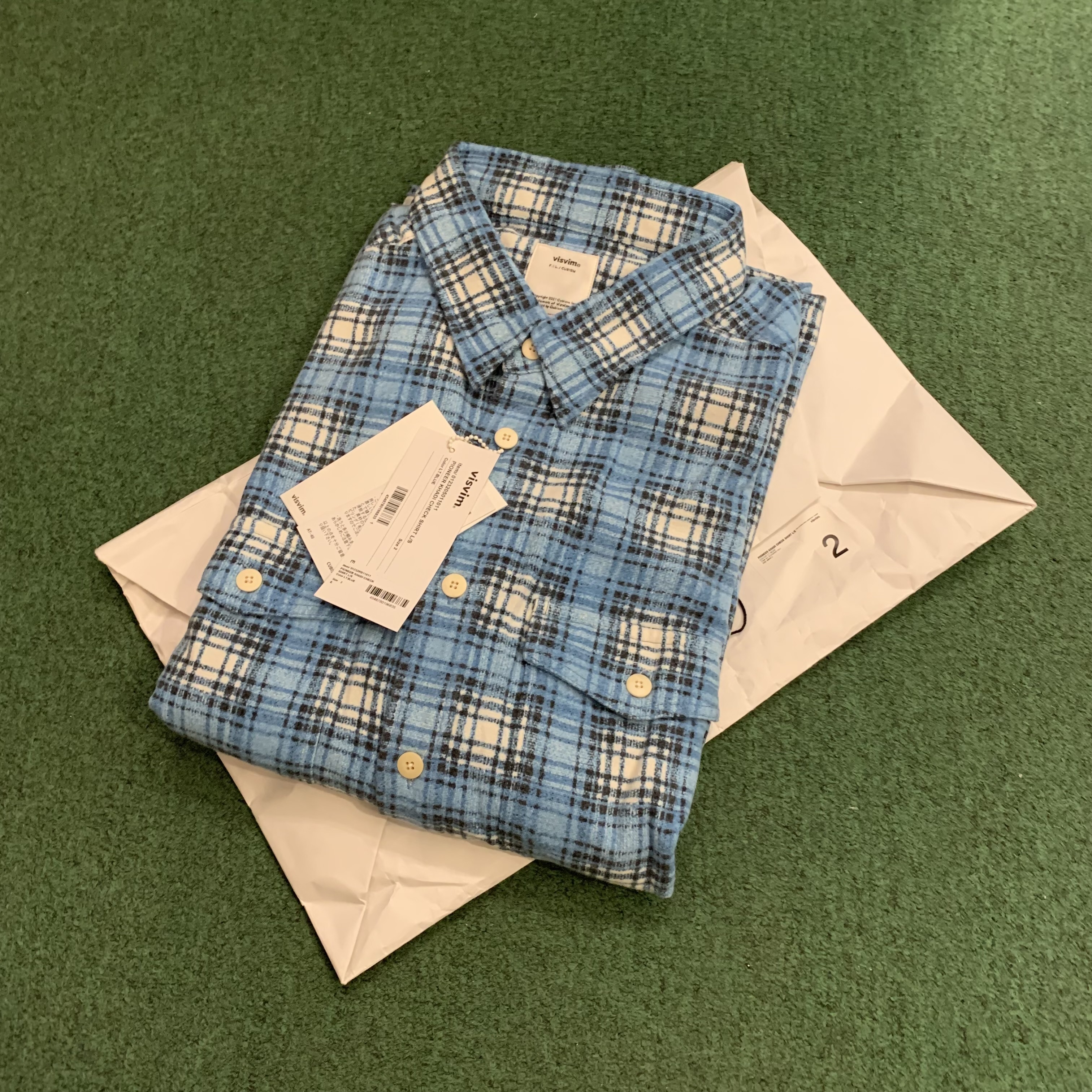 RE-STOCK: VISVIM PIONEER KHADI CHECK SHIRT L/S - LT.BLUE SIZE 2 IN STOCK NOW (現貨發售中)