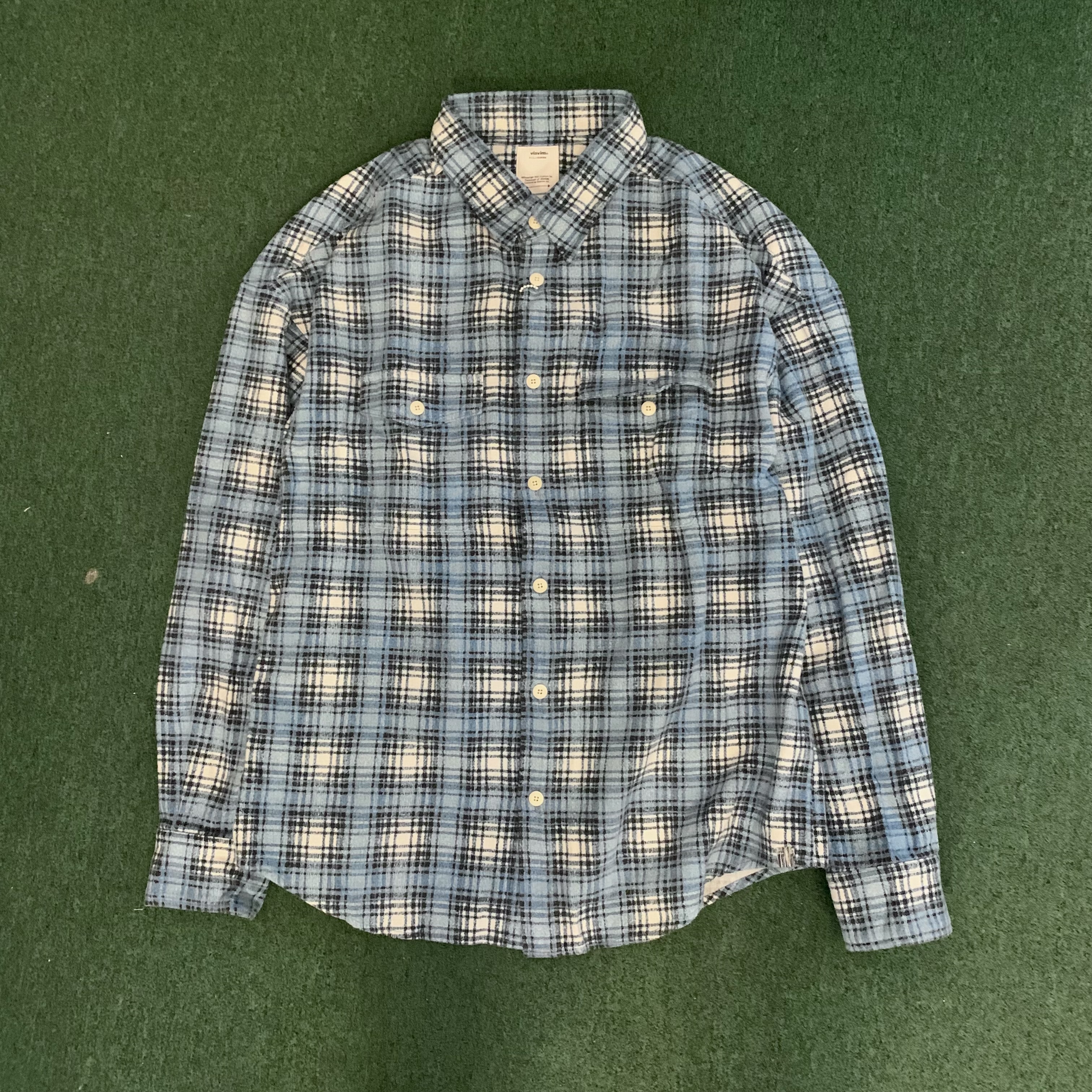 RE-STOCK: VISVIM PIONEER KHADI CHECK SHIRT L/S - LT.BLUE SIZE 2 IN STOCK NOW (現貨發售中)