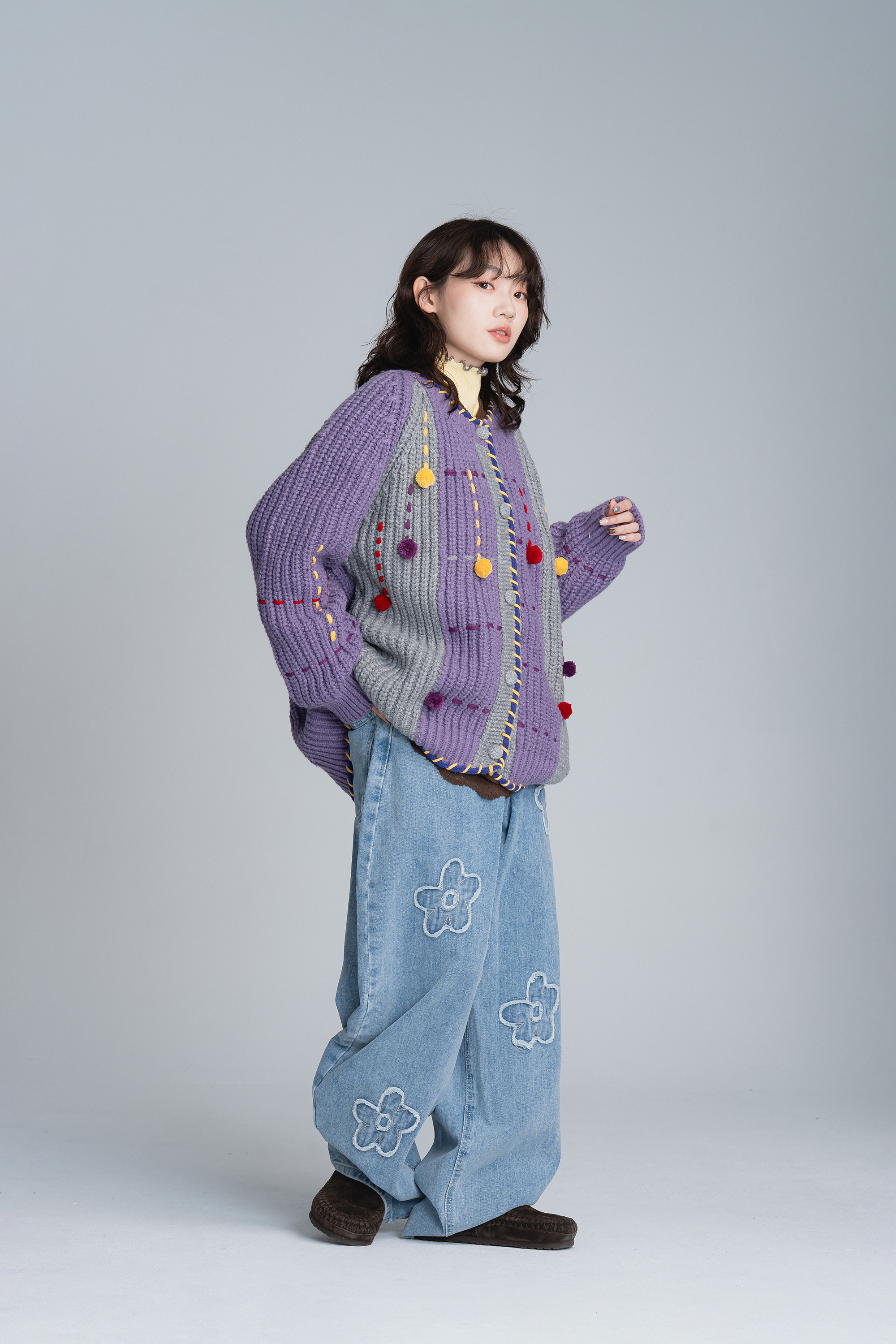 繽紛球球粗針織毛衣 2色