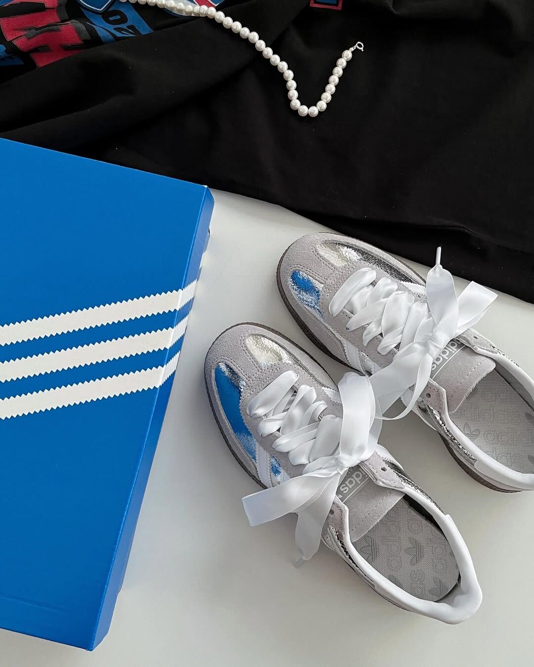 ADIDAS HANDBALL SPEZIAL 液態碎銀 銀灰 淺灰 裂紋 焦糖底 男女鞋 JR6511 / 調貨