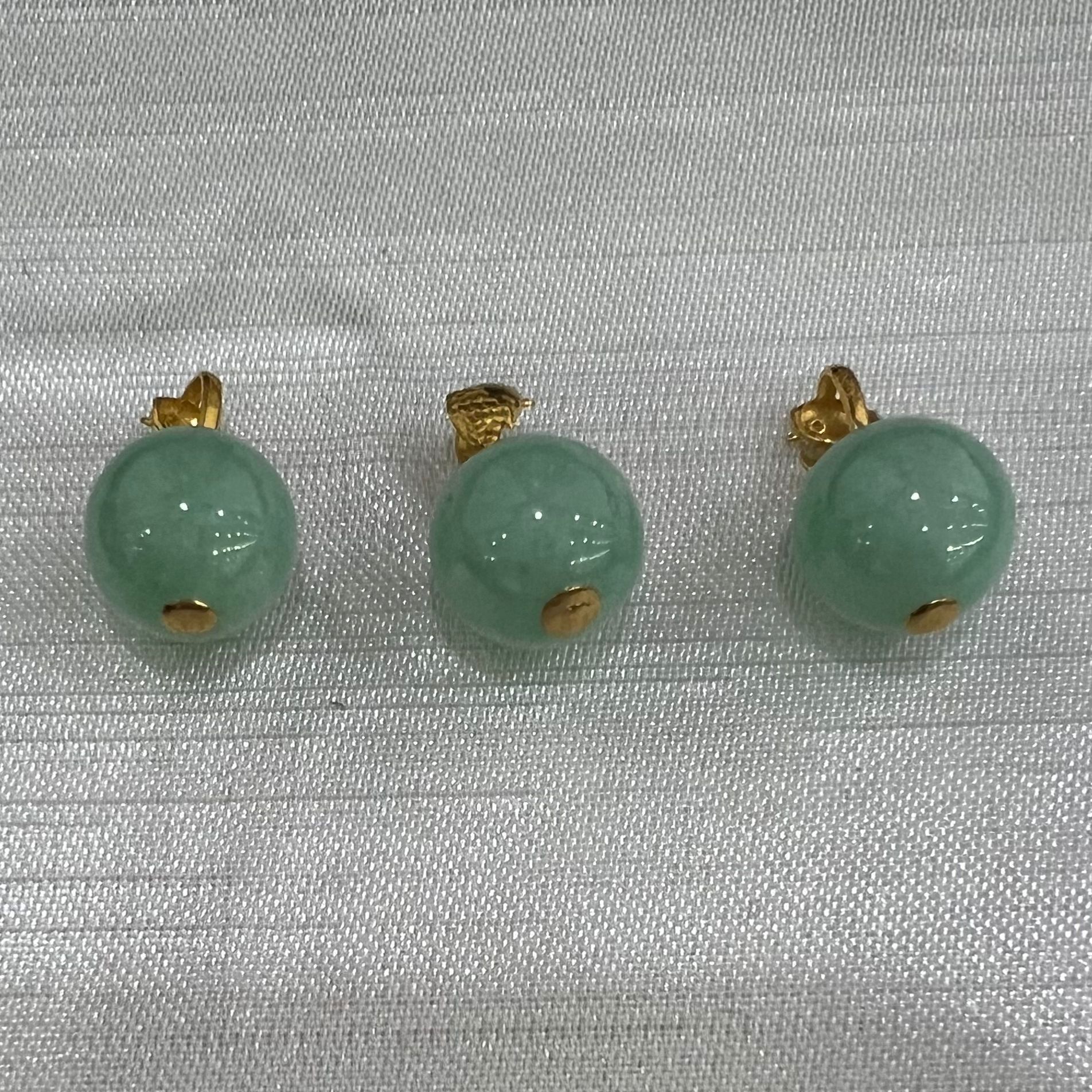 【直播】LL010416 綠圓珠18K吊墜