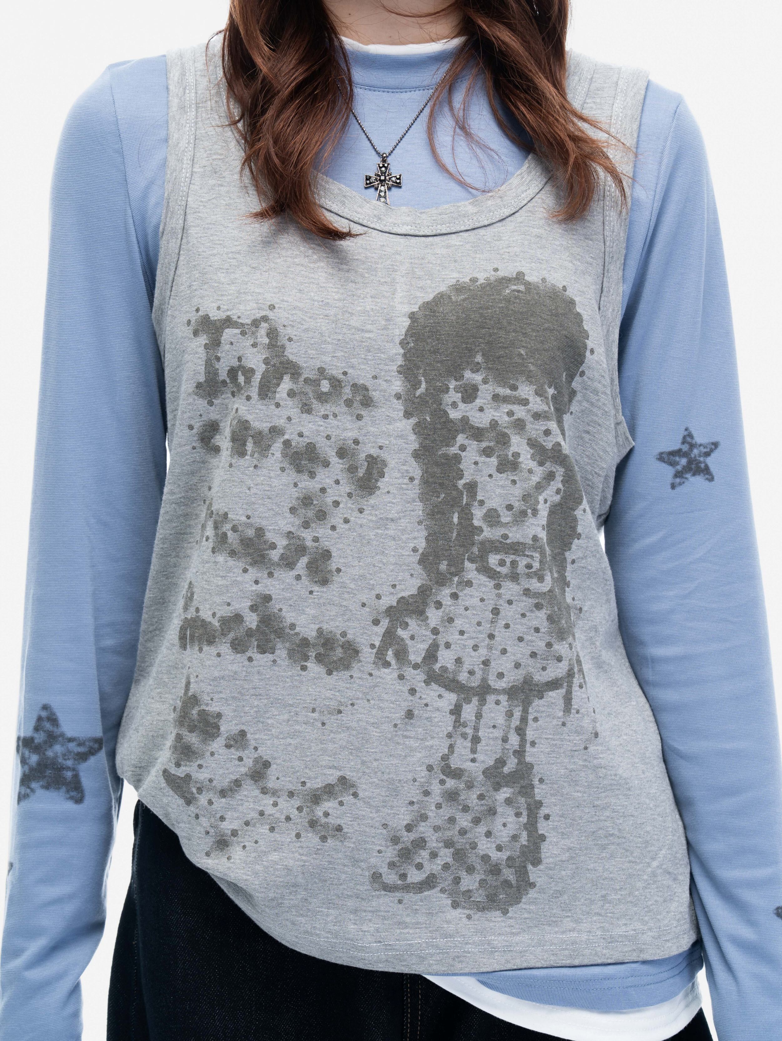 VIVID 8bit 星光 少女 兩件套 背心 薄長袖