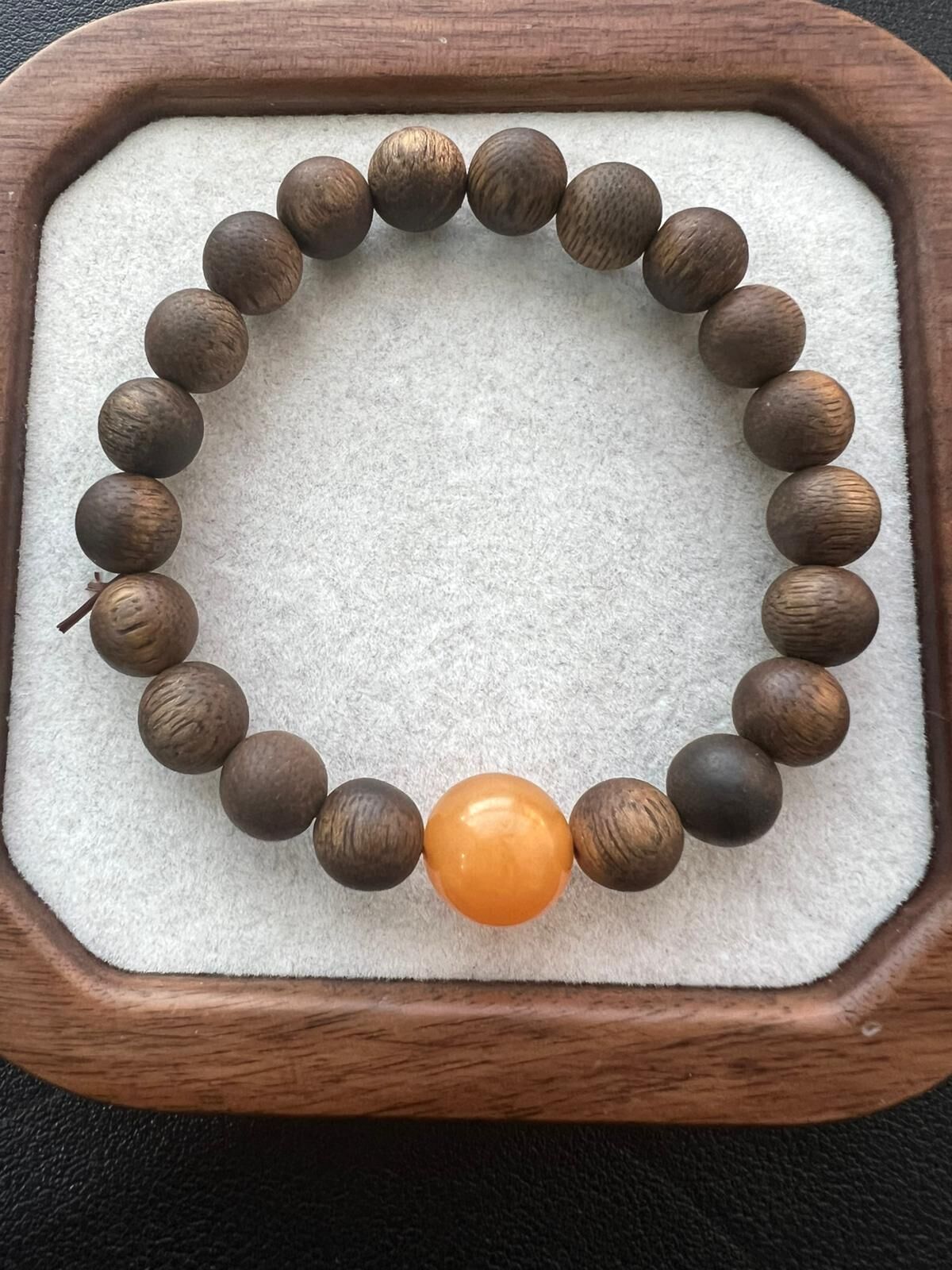 【直播】LL010322 9分沉老蠟圓珠單圈 8mm