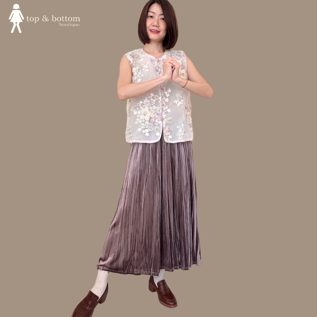 EMBROIDERED PEONY OREINTAL VEST