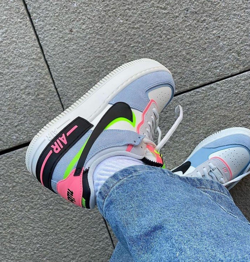 【預訂】NIKE AIR FORCE 1 SHADOW 霧藍黑拼色-WOMEN