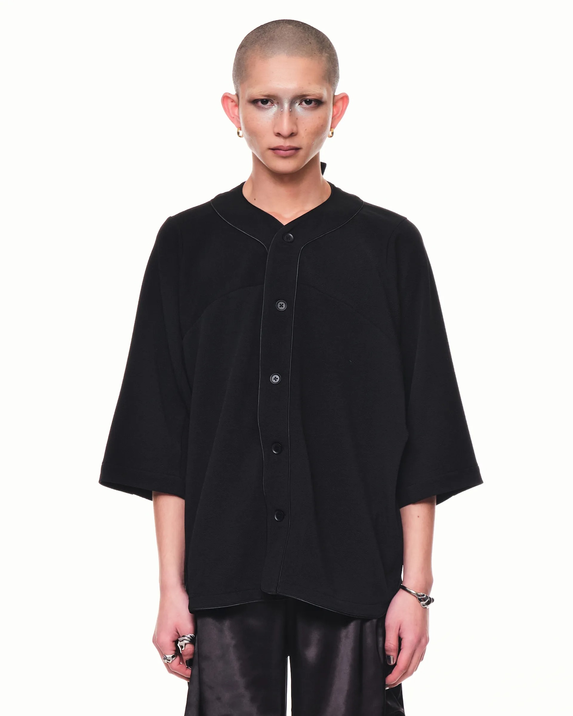 Vacant｜ES0163 - Baseball Shirt (Black)